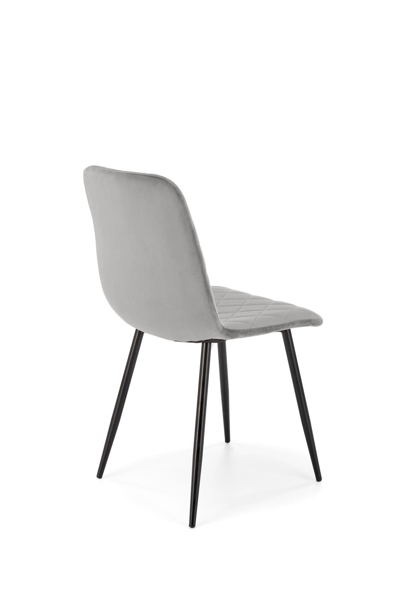 K525 jedálenská stolička, látka velvet, sivá