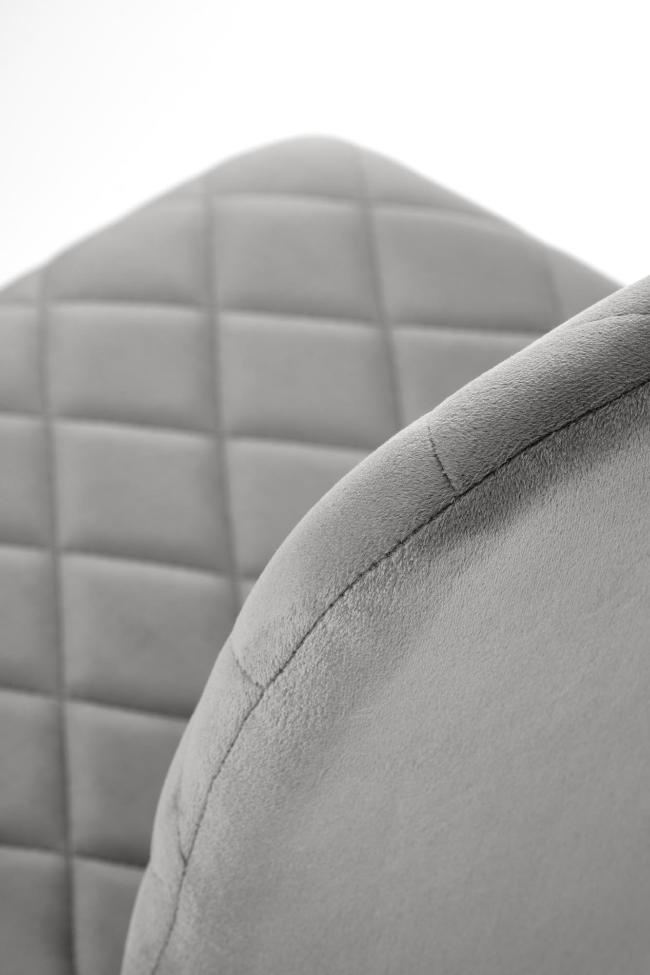 K525 jedálenská stolička, látka velvet, sivá