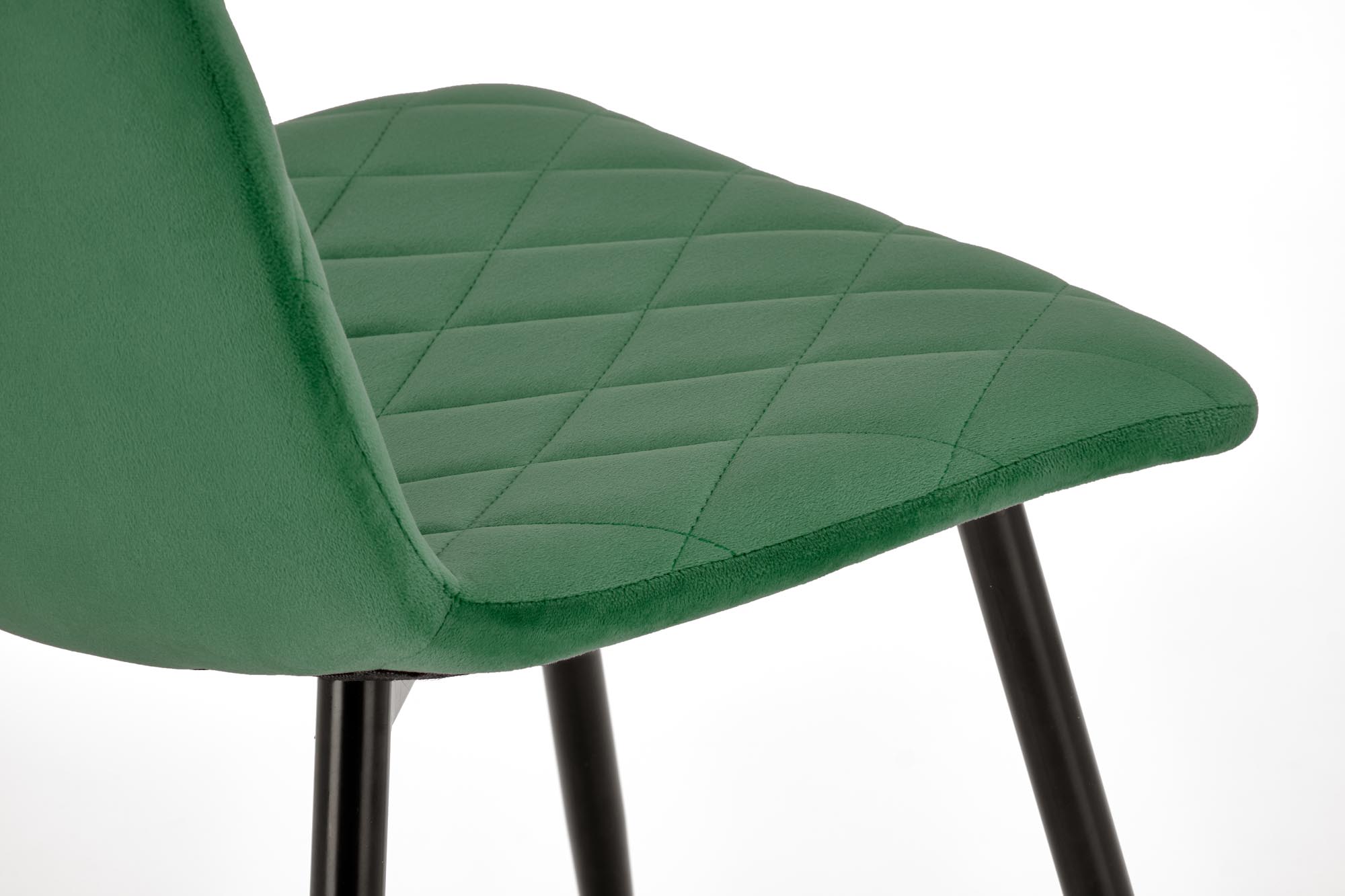 K525 jedálenská stolička, látka velvet, tmavozelená