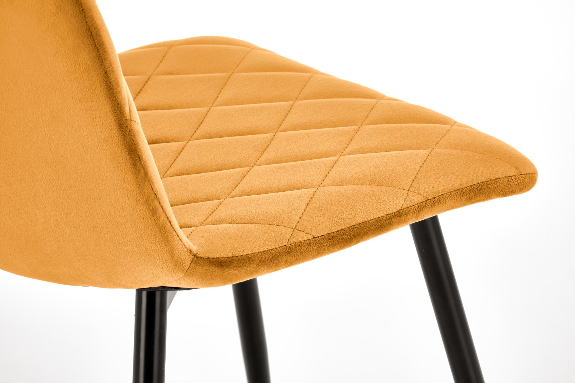 K525 jedálenská stolička, látka velvet, horčicová