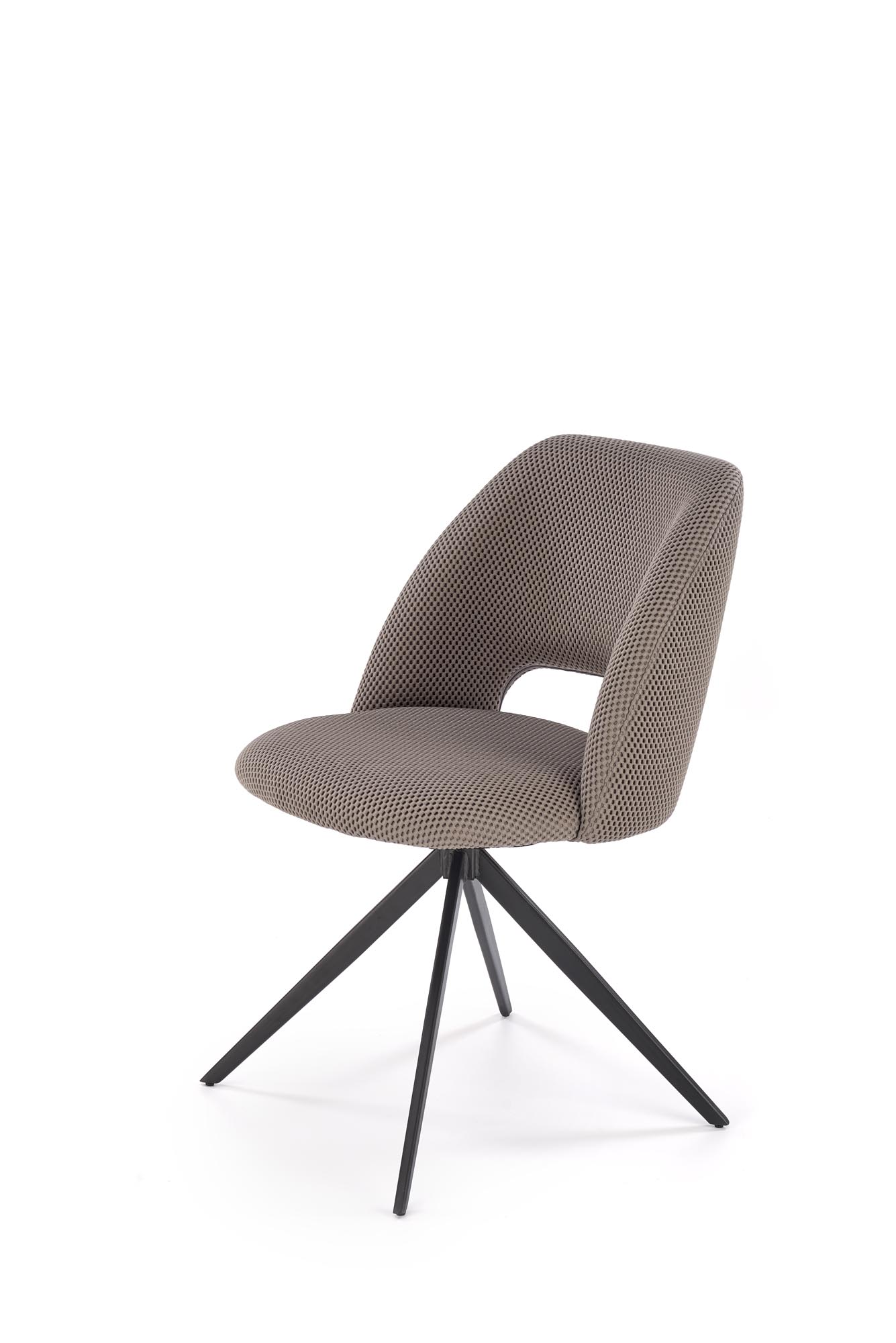 K546 jedálenská stolička otočná, látka velvet, sivá