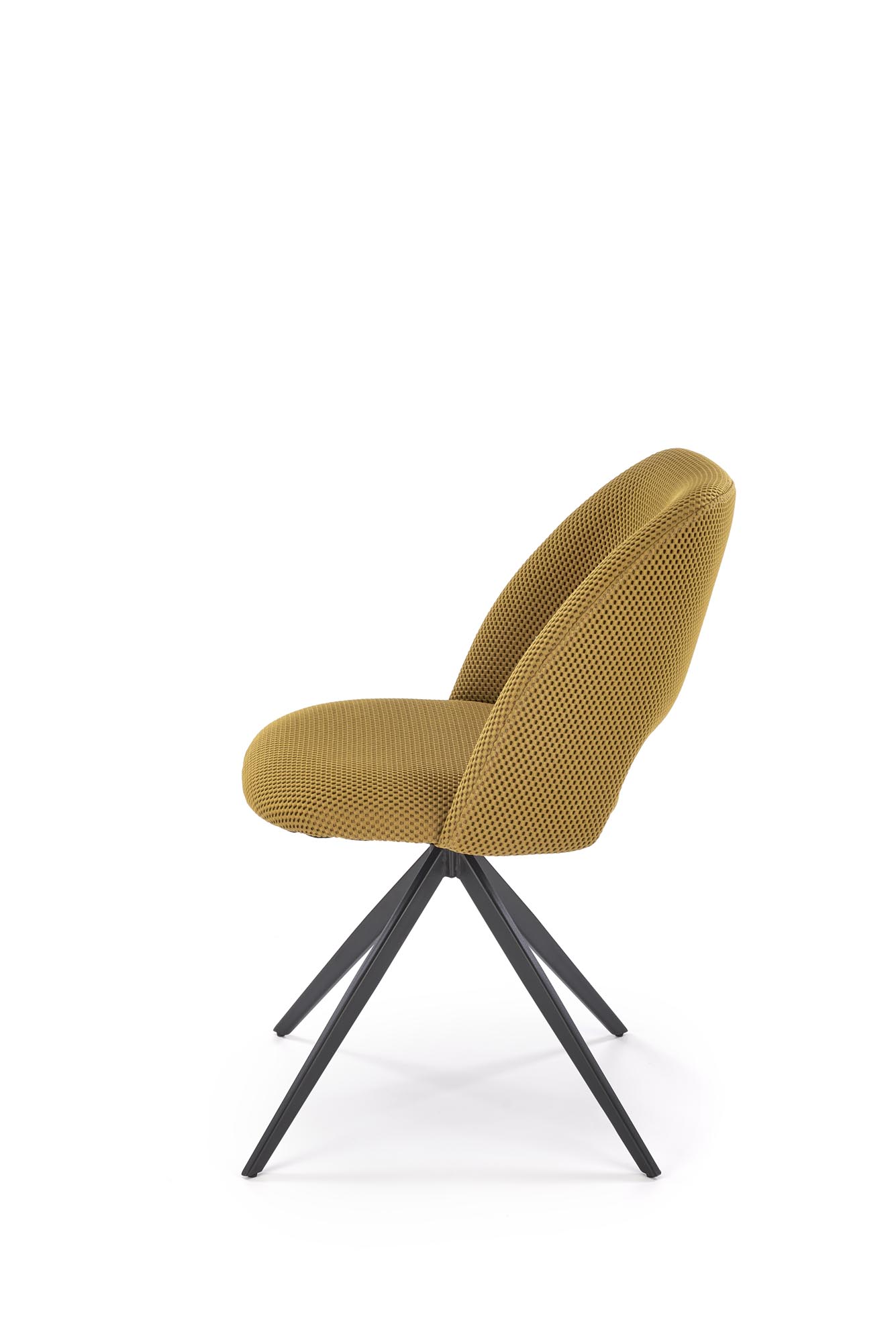 K546 jedálenská stolička otočná, látka velvet, horčicová