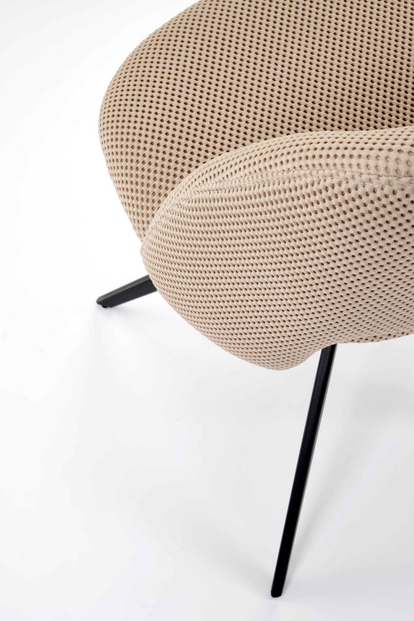 K546 jedálenská stolička otočná, látka velvet, béžová