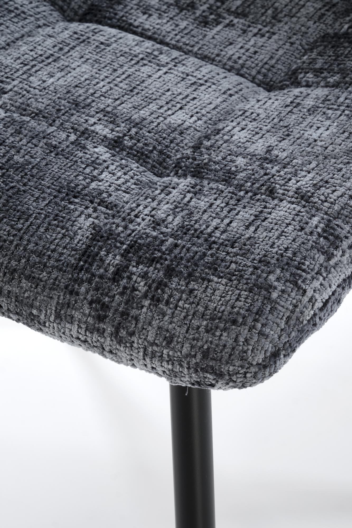 K547 jedálenská stolička otočná, látka velvet, sivá