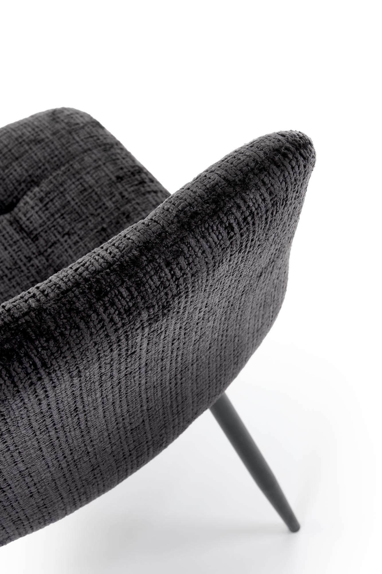 K547 jedálenská stolička otočná, látka velvet, čierna