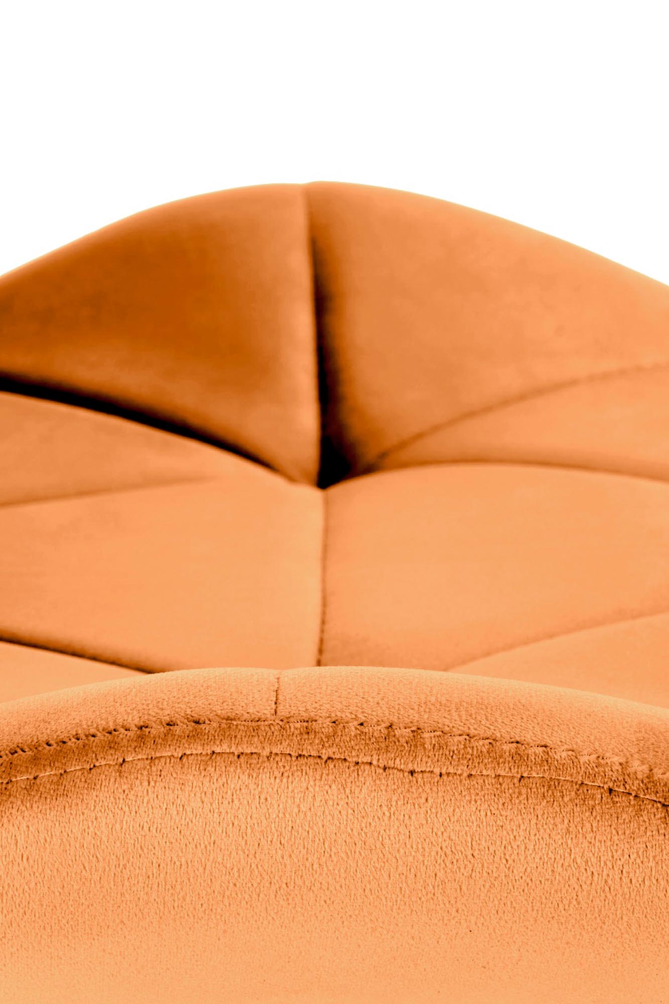 K453 jedálenská stolička,látka velvet škoricová/nohy kov čierny