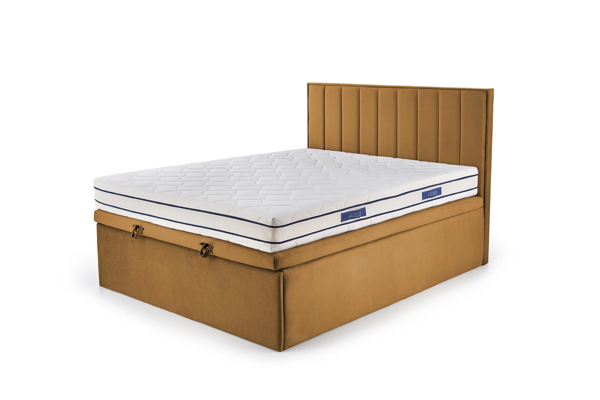 ASENTO 162/210/121cm posteľ s úložným priestorom,horčicová-ELEMENT8