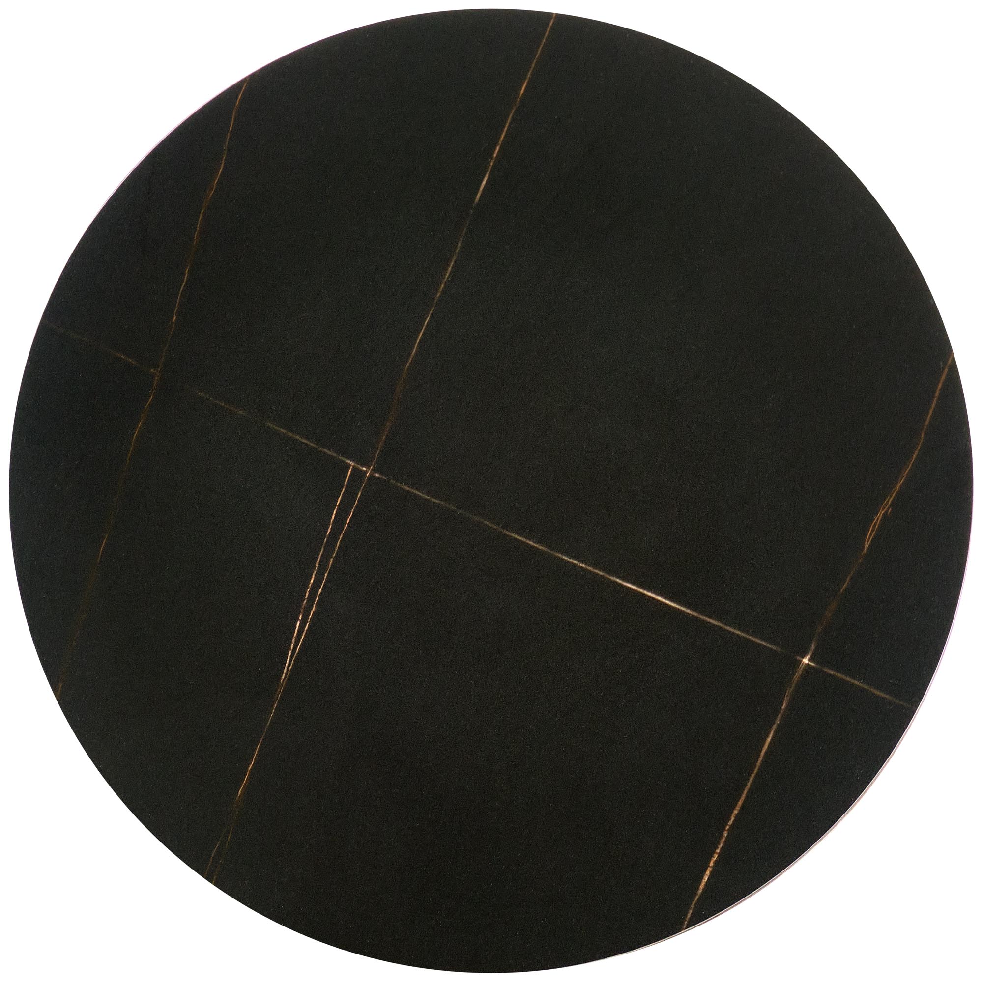 VERDE konferenčný stolík, 40/52cm, mramor/oceľ, čierna/čierna