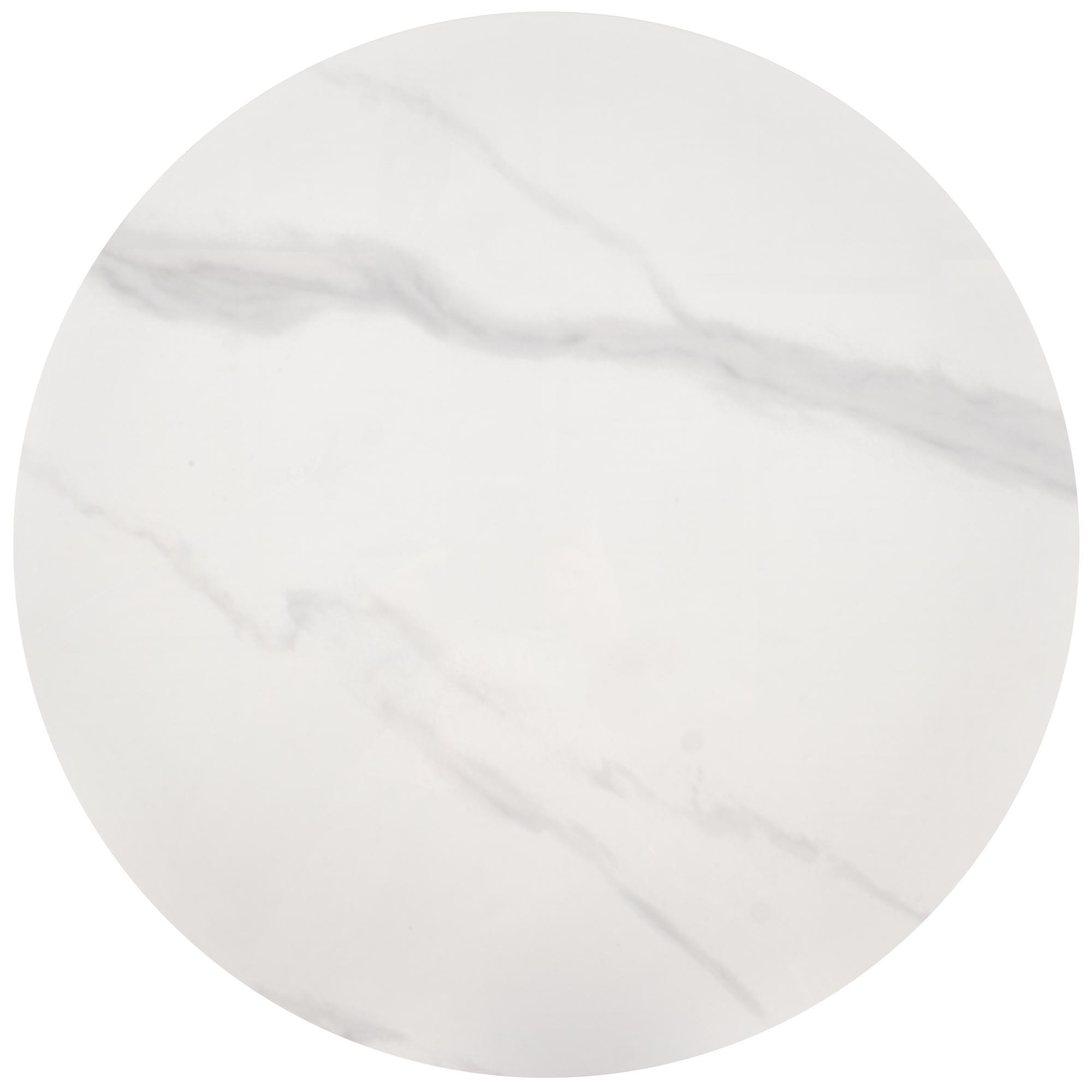 TALBI konferenčný stolík, 50/52 cm, mramor/oceľ-nerez, biela/zlatá