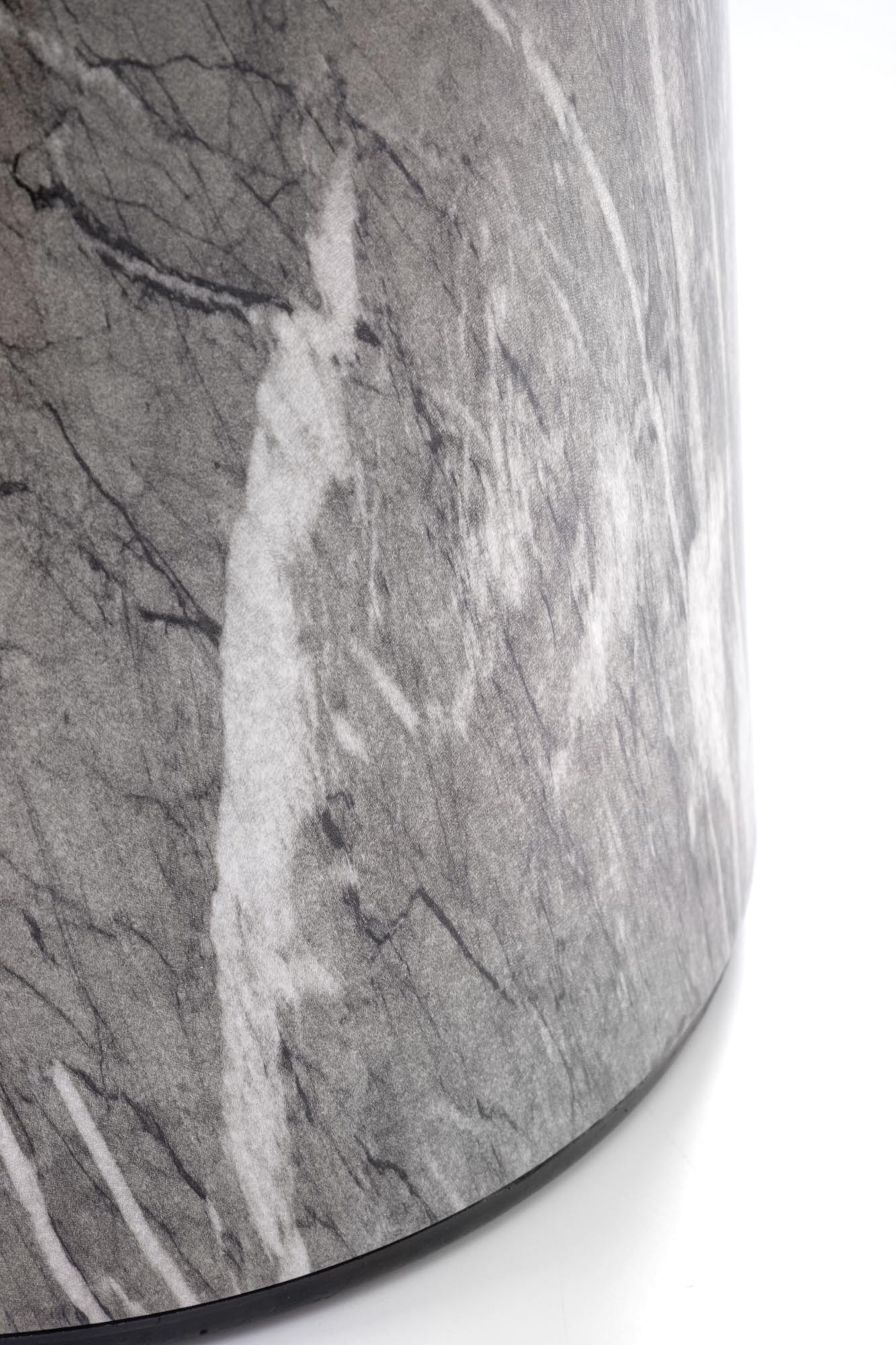 ROSA konferenčný stolík, 50/59cm, oceľ-nerez/mramor, biela/zlatá/sivá