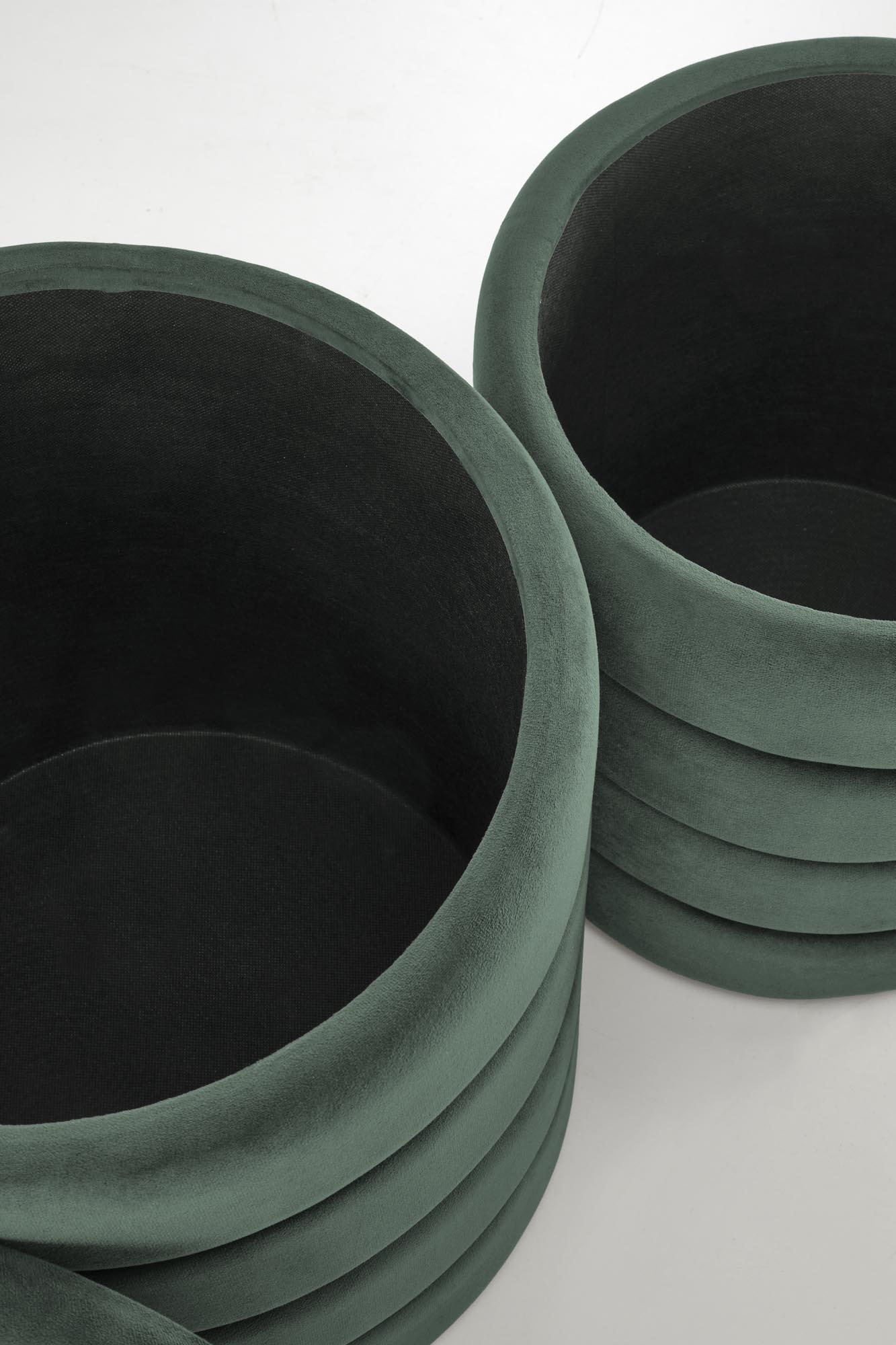 PACHO taburetka sada 2ks s úložným priestorom, tmavozelená