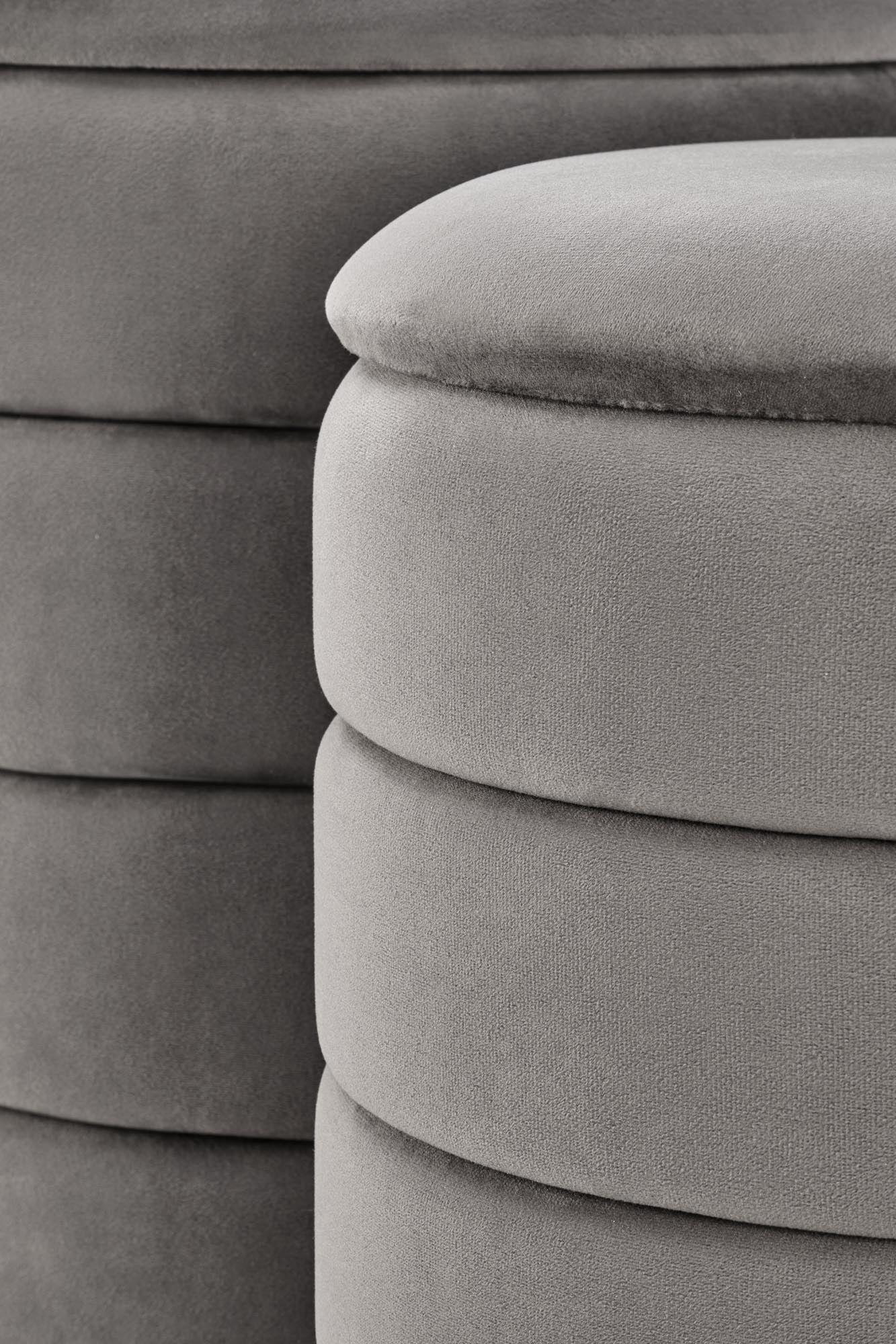 PACHO taburetka sada 2ks s úložným priestorom, sivá