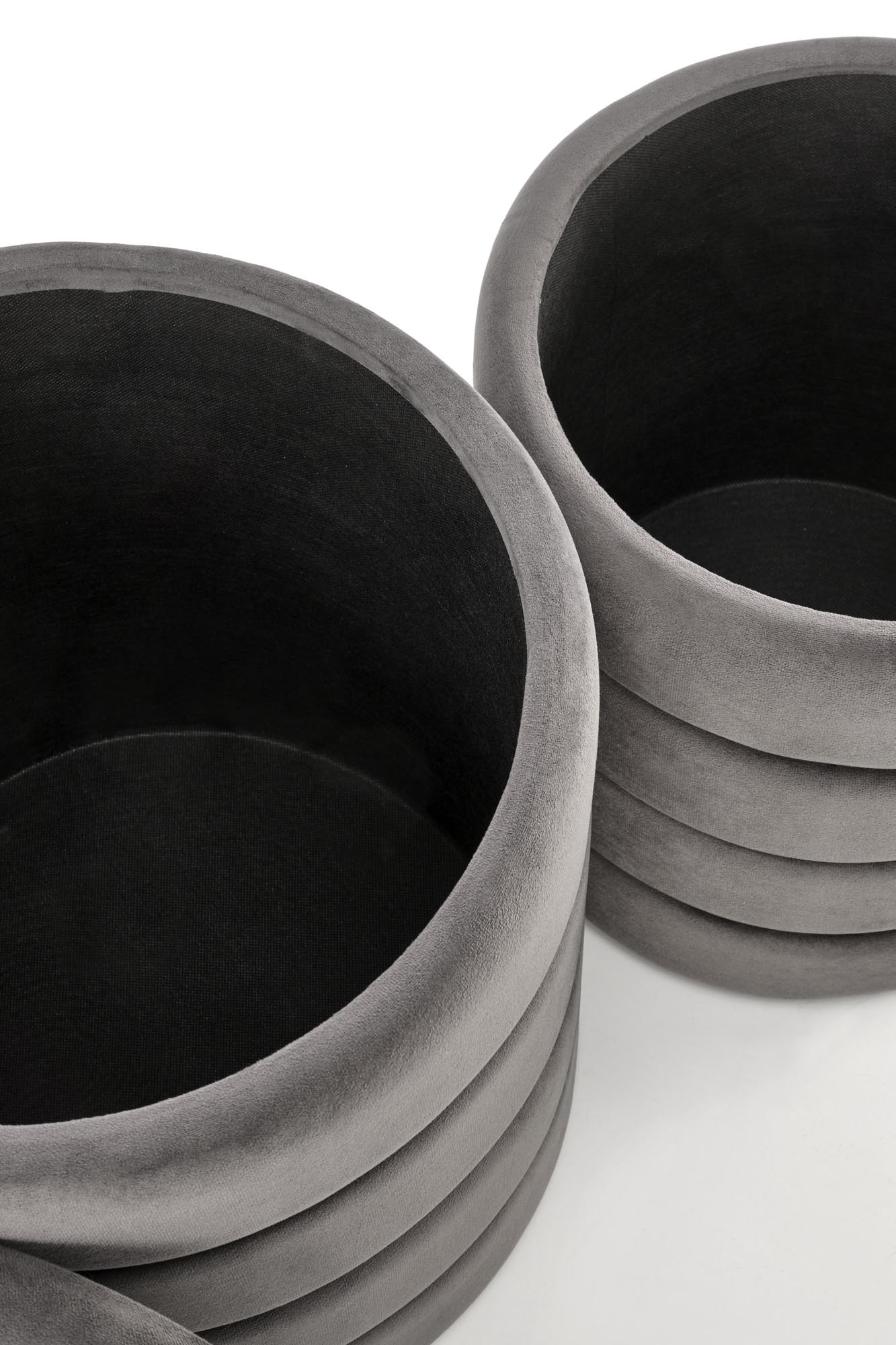 PACHO taburetka sada 2ks s úložným priestorom, sivá