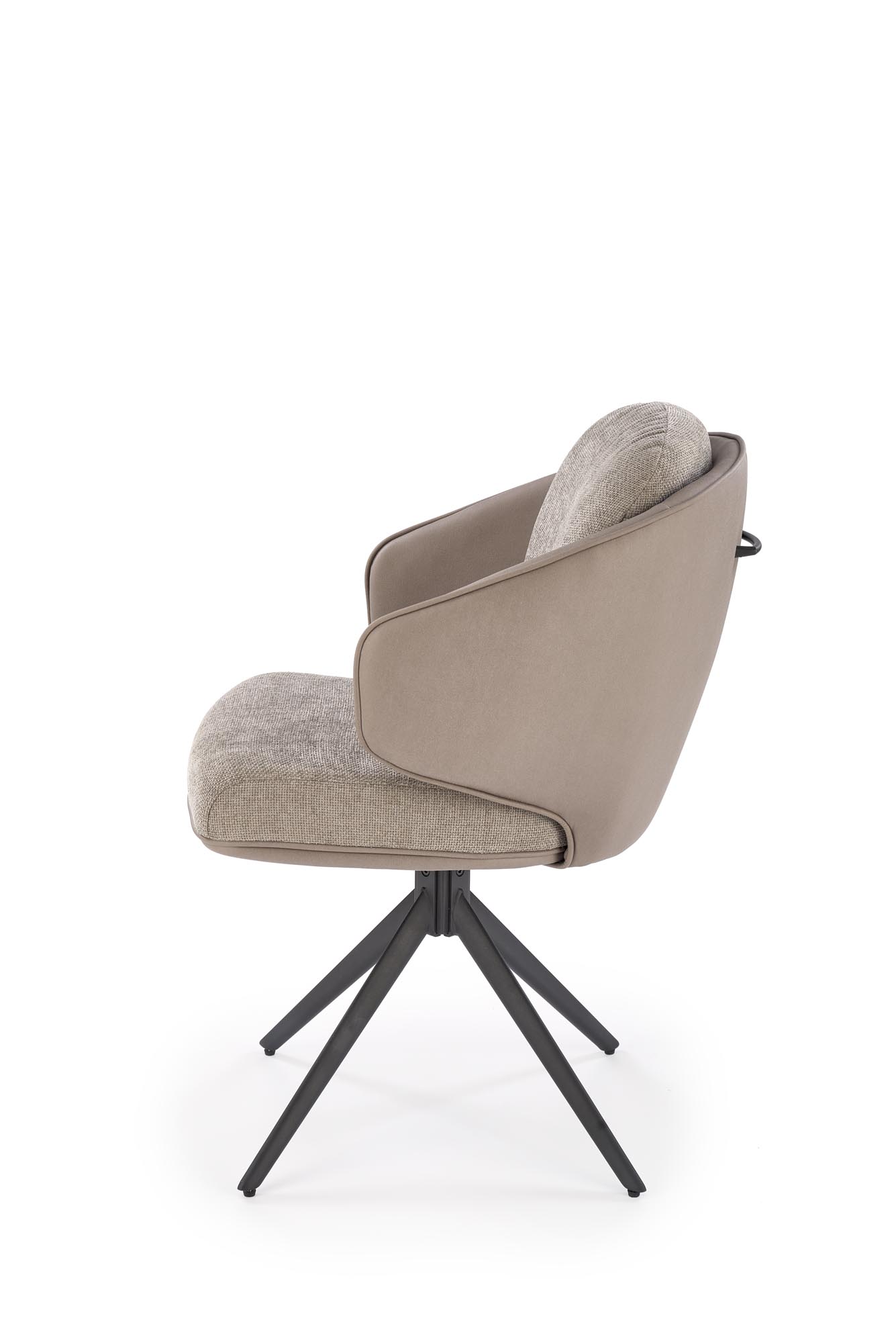 K554 jedálenská stolička otočná, látka velvet, sivá/svetlosivá