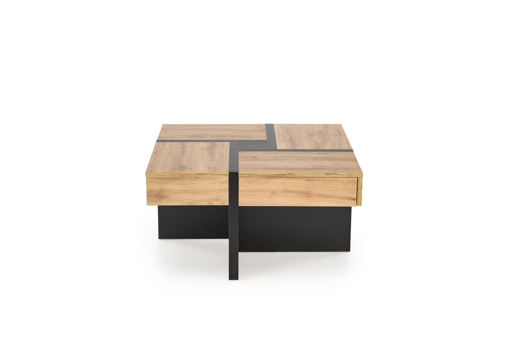 SEVILLA S konferenčný stolík, 80/80/47cm, dub craft/čierny