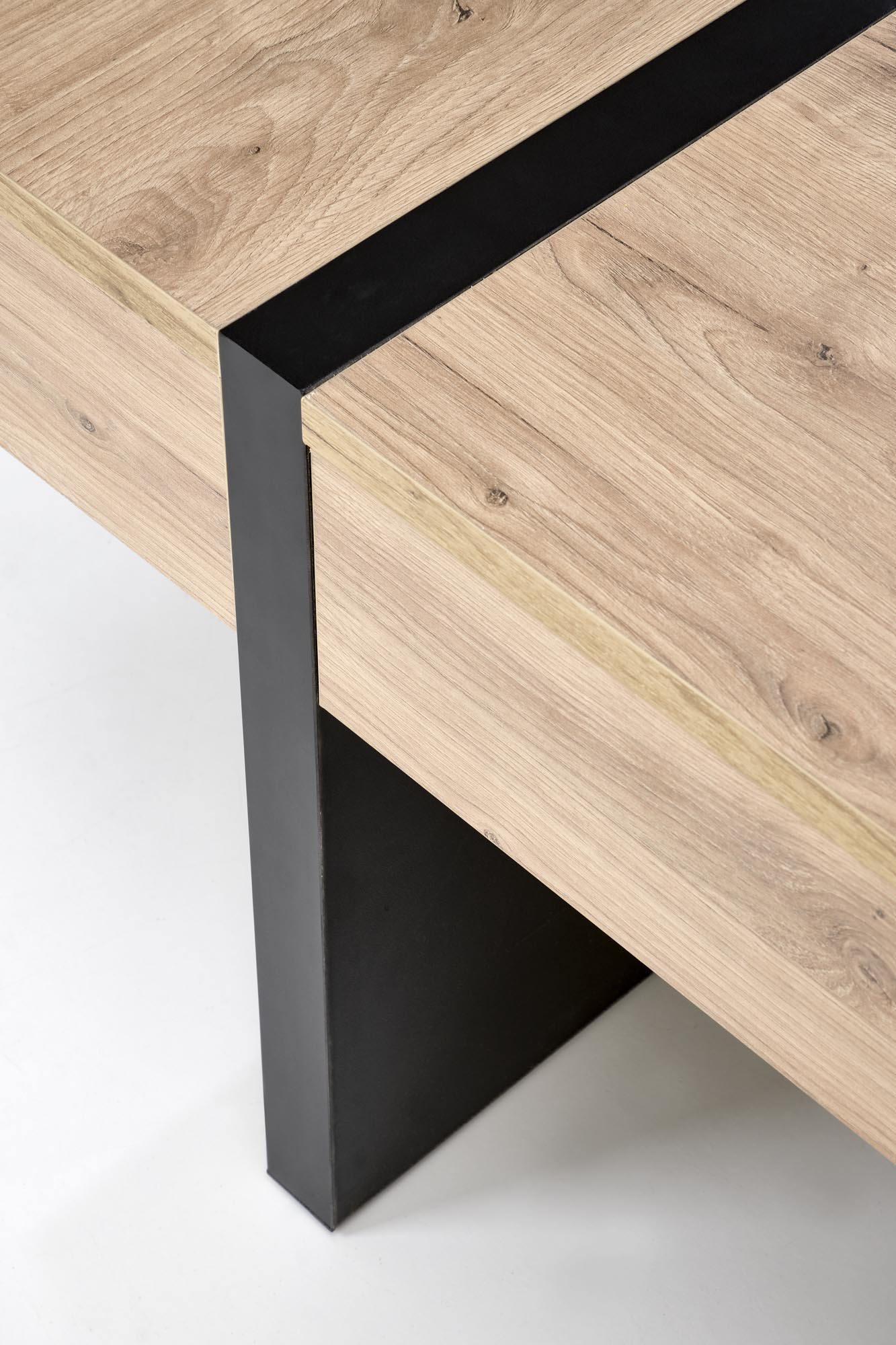 SEVILLA S konferenčný stolík, 80/80/47cm, dub craft/čierny