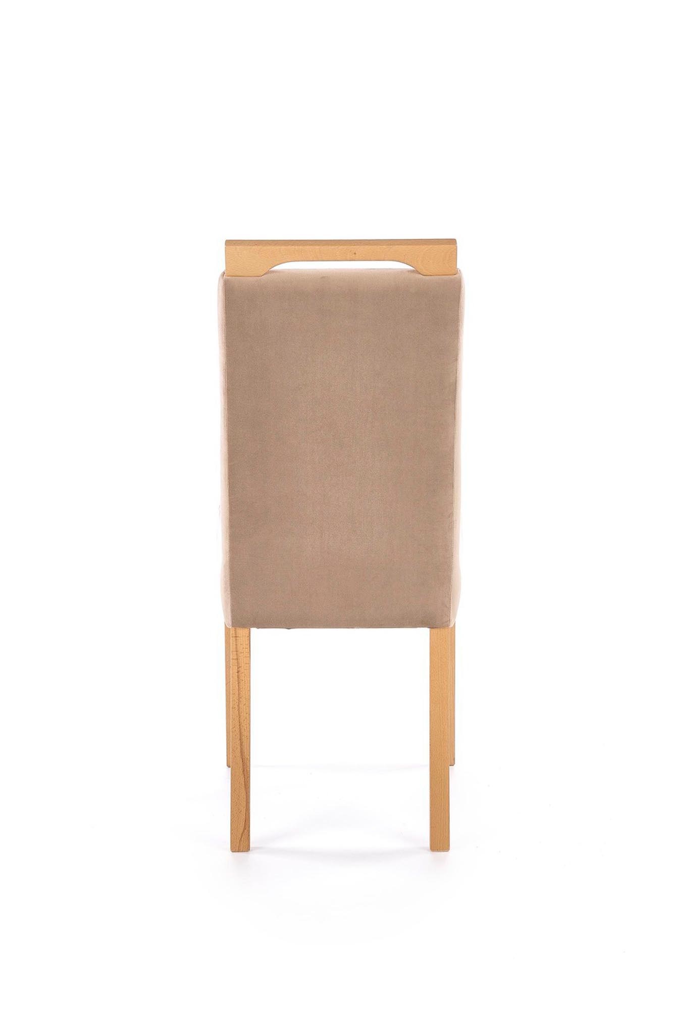 CLARION jedálenská stolička,drevo dub medový/látka bledohnedá MONOLITH09