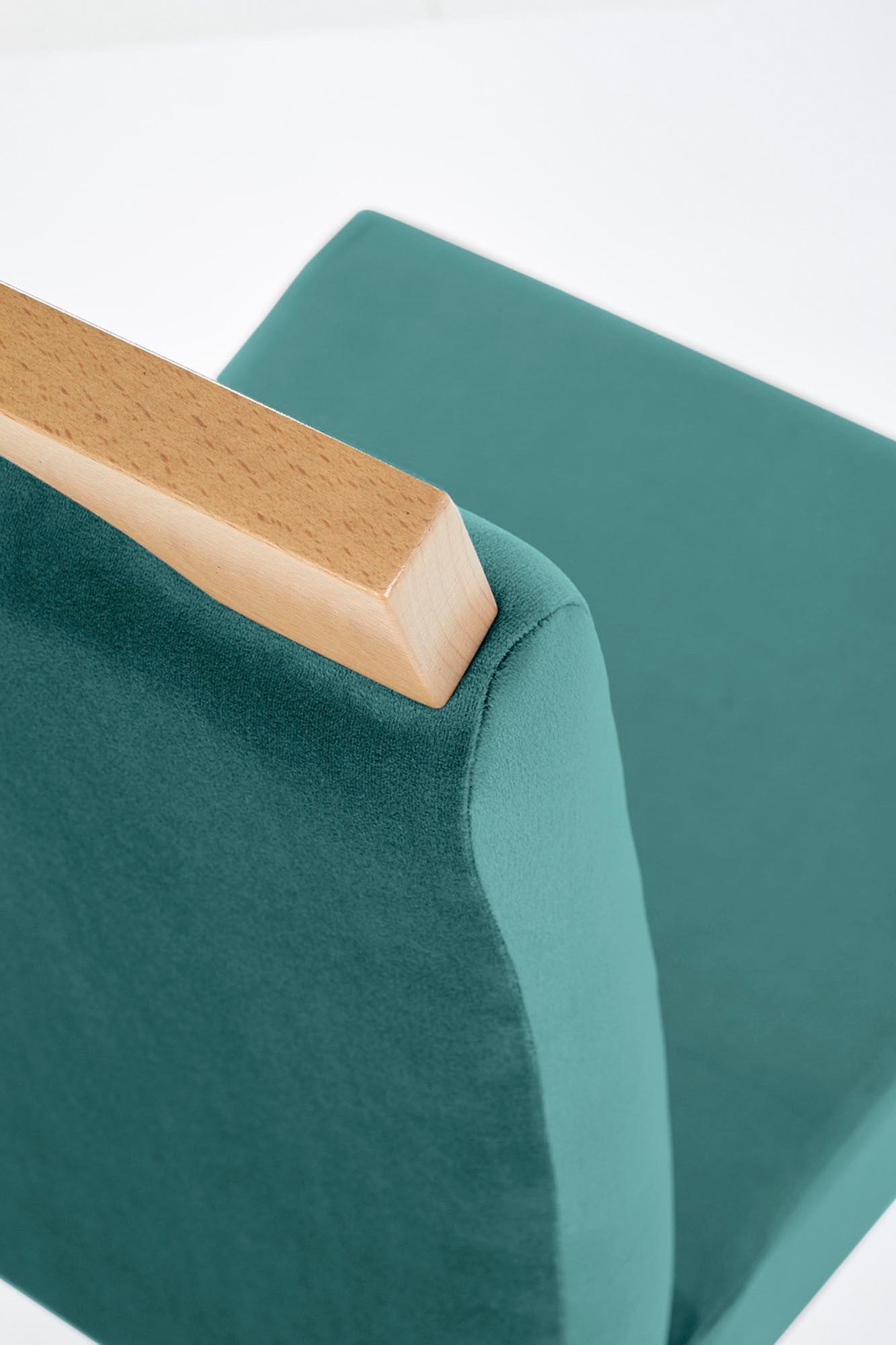 CLARION jedálenská stolička,drevo dub medový/látka tmavozelen MONOLITH37