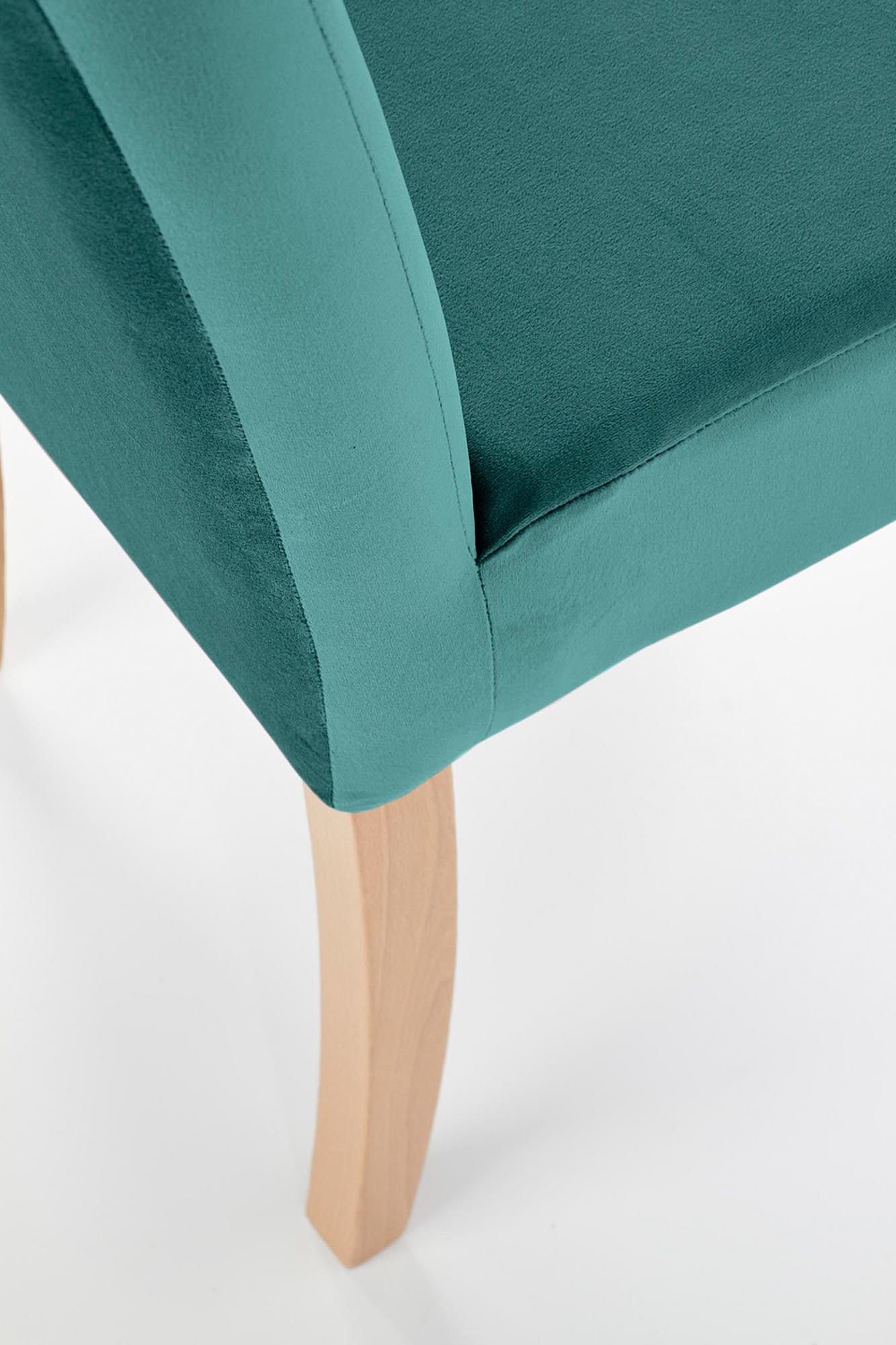 CLARION jedálenská stolička,drevo dub medový/látka tmavozelen MONOLITH37