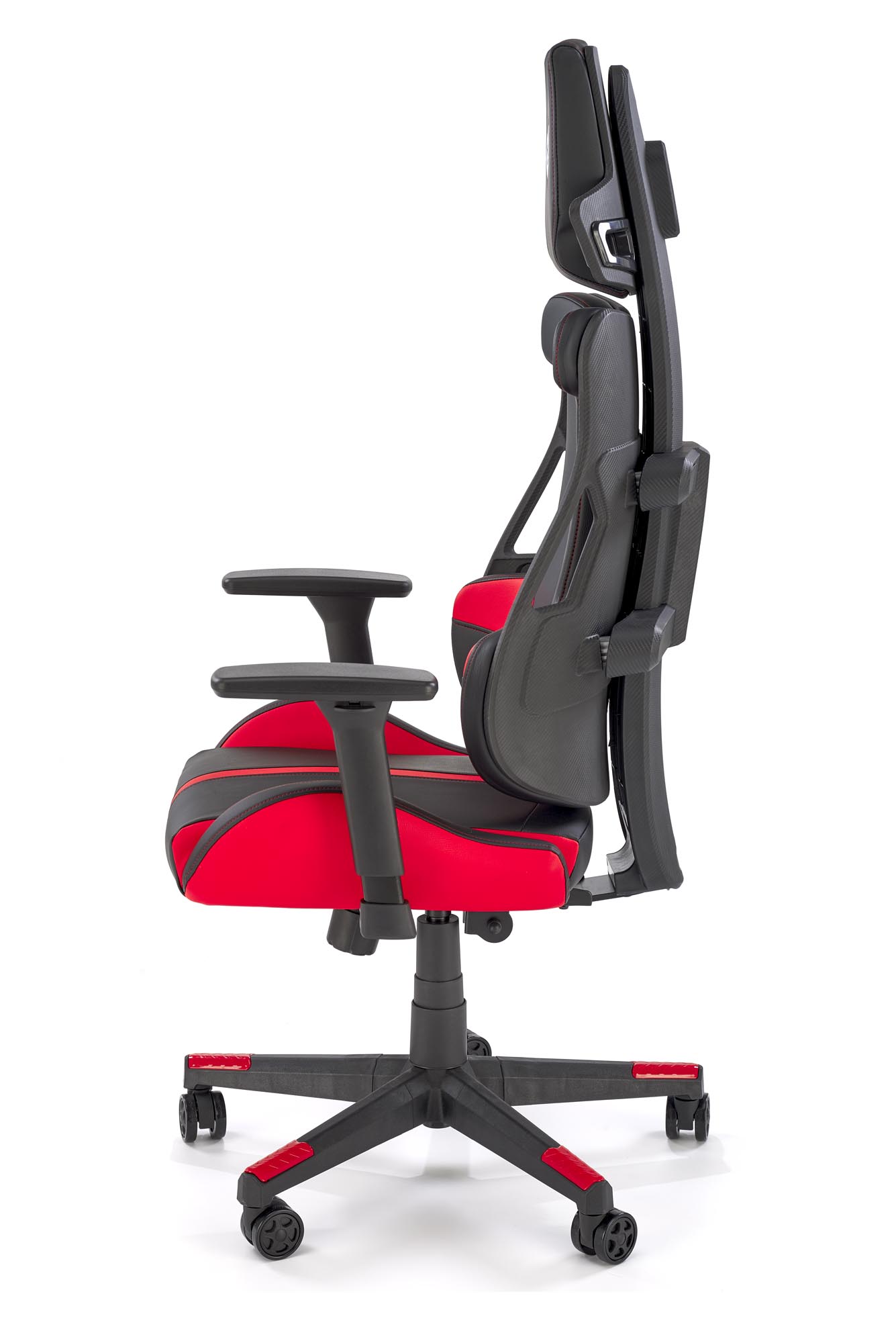 NITRO kancelárske kreslo otočné s mechan.MULTIBLOCK,tkanina čierne/červené