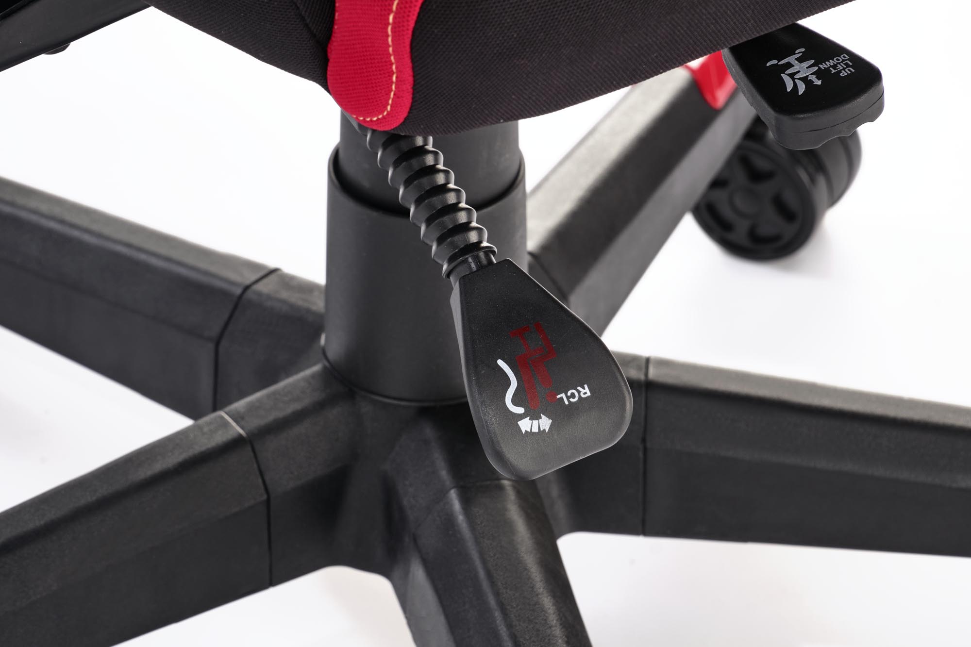 NITRO 2 kancelárske kreslo otočné s mechan.MULTIBLOCK,tkanina červené/čierne