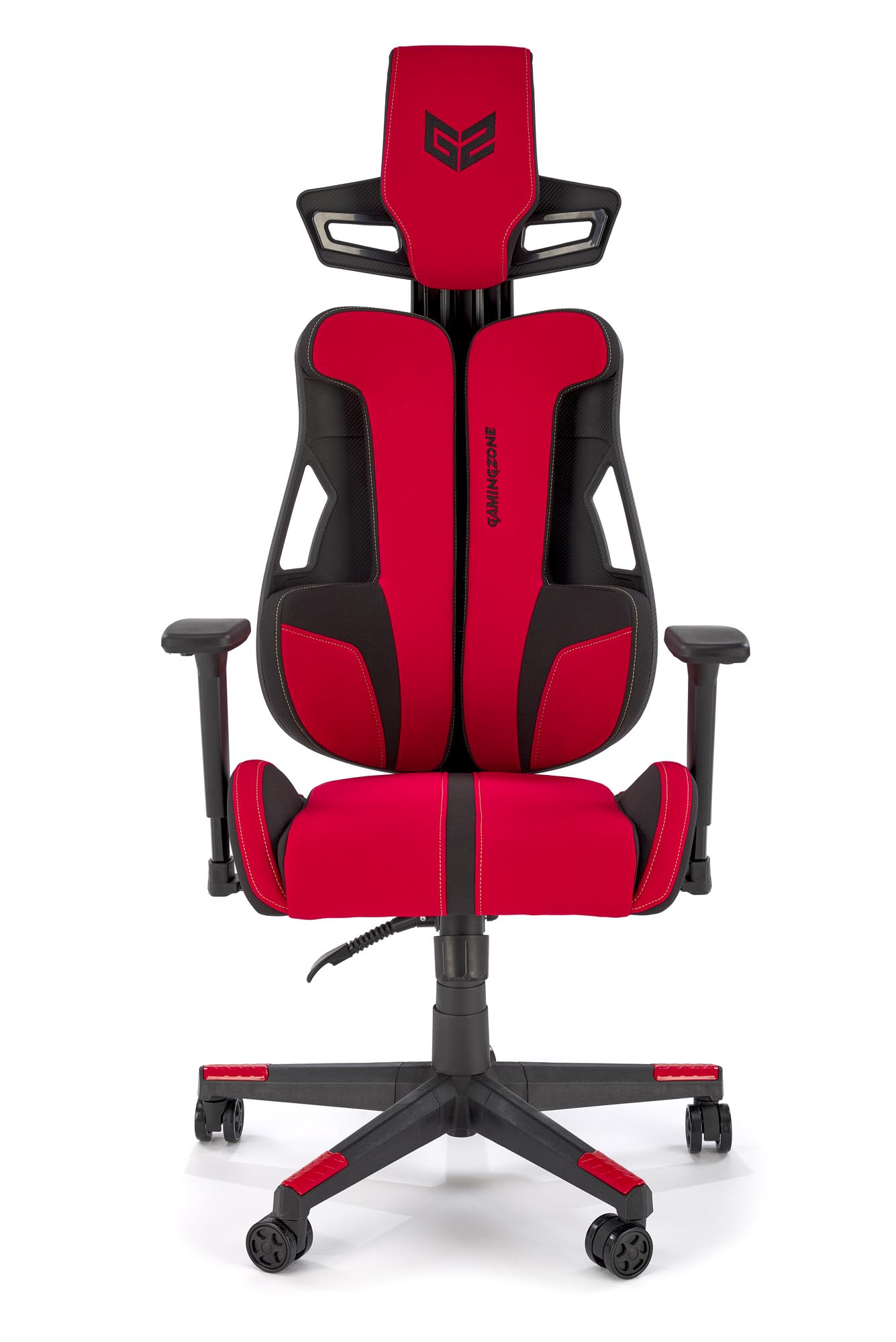 NITRO 2 kancelárske kreslo otočné s mechan.MULTIBLOCK,tkanina červené/čierne