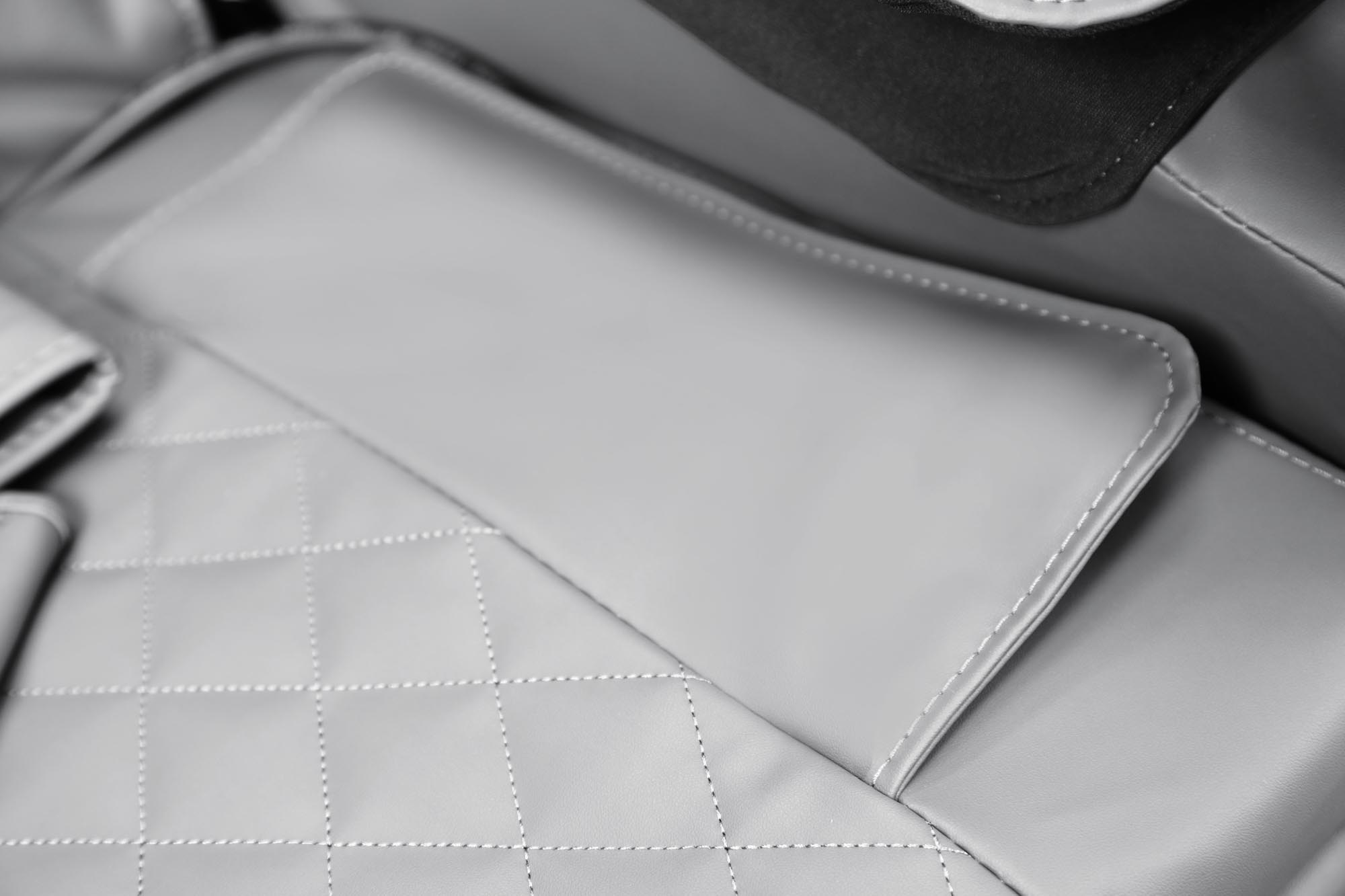 SOLARIA oddychové kreslo polohovacie elektrické+20 prog., ekokoža krémová/sivá