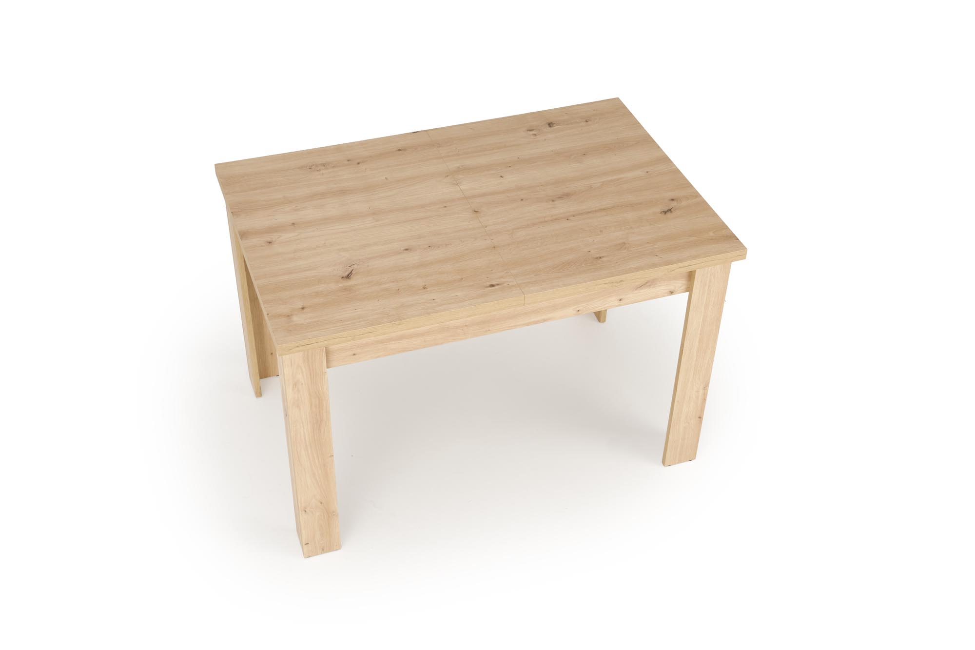 BAGIO stôl jedálenský, 120-160x80, doska lamin dub artisan/ dub artis.