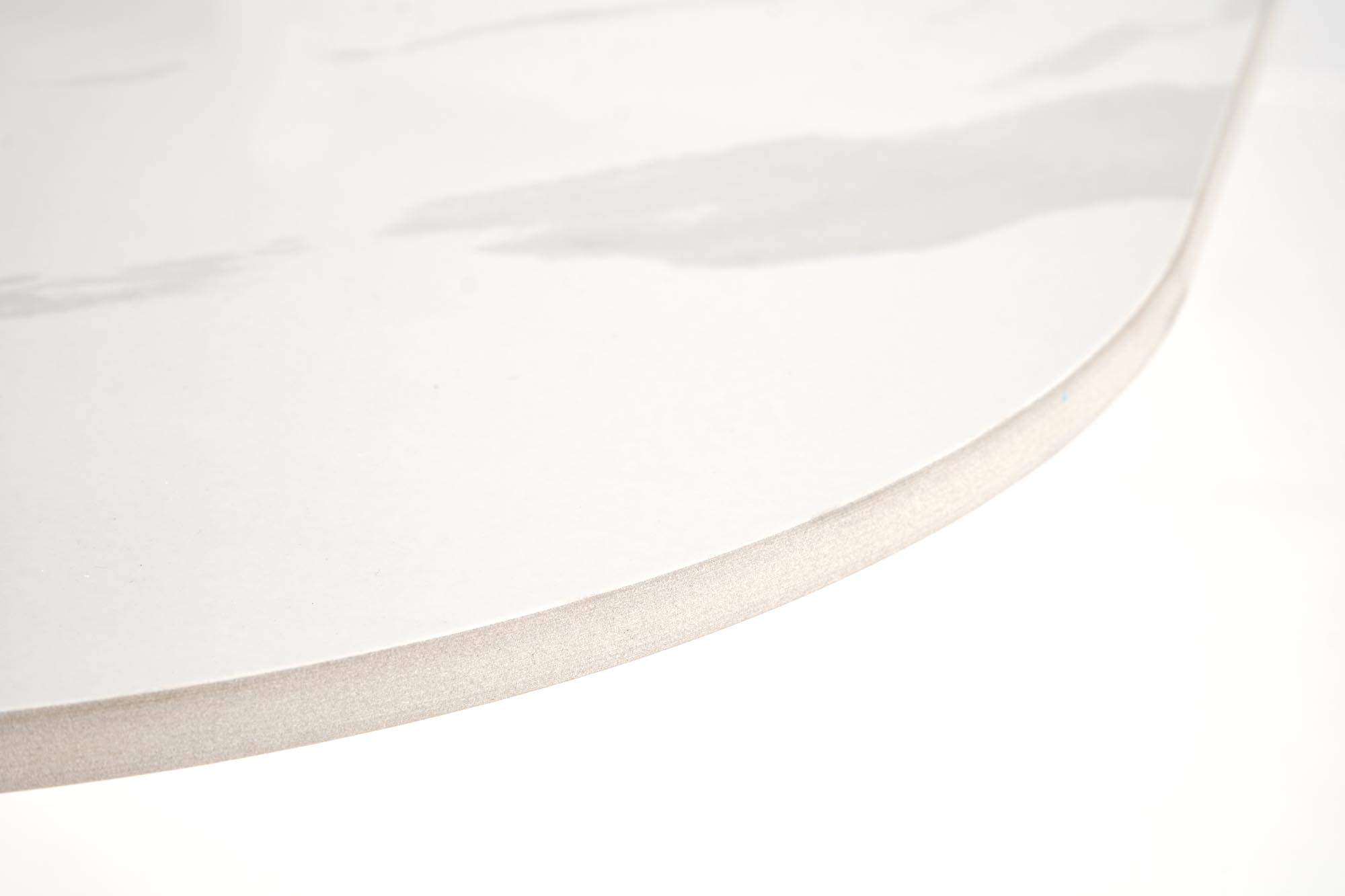 BORNA konferenčný stolík, 80/80/40cm, mramor/oceľ, biely/ čierny