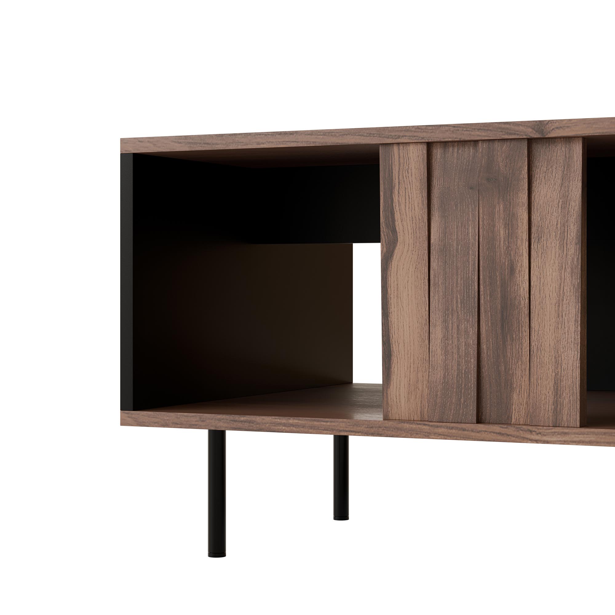 SWING LAW-1 stolík konfer. 100/54/45cm, lamino/pvc/oceľ, orech/čierna