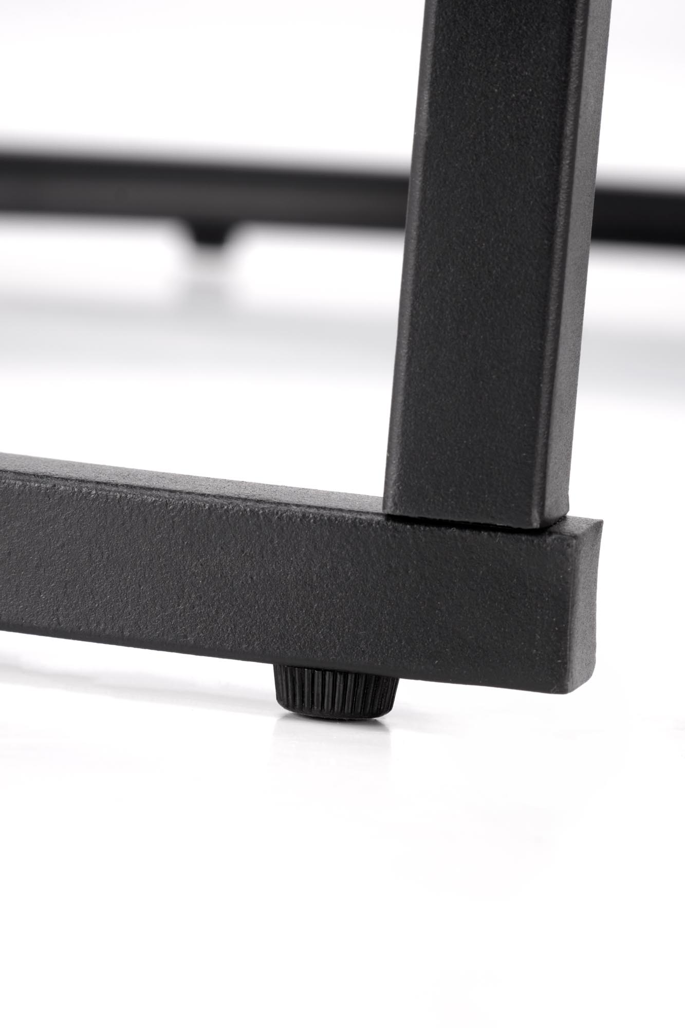 JAVA konferenčný stolík sada 2ks, mramor/oceľ, čierna/čierna