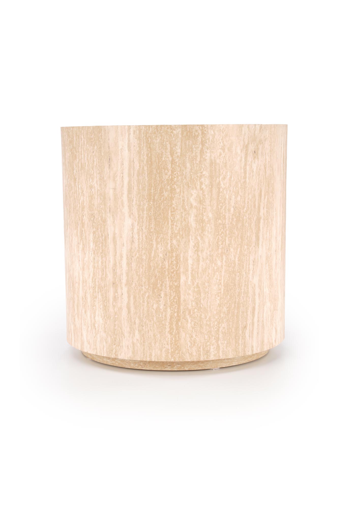 TRAVERTINO S konferenčný stolík okrúhly,45/45/45cm, dyhovaná MDF, travertín