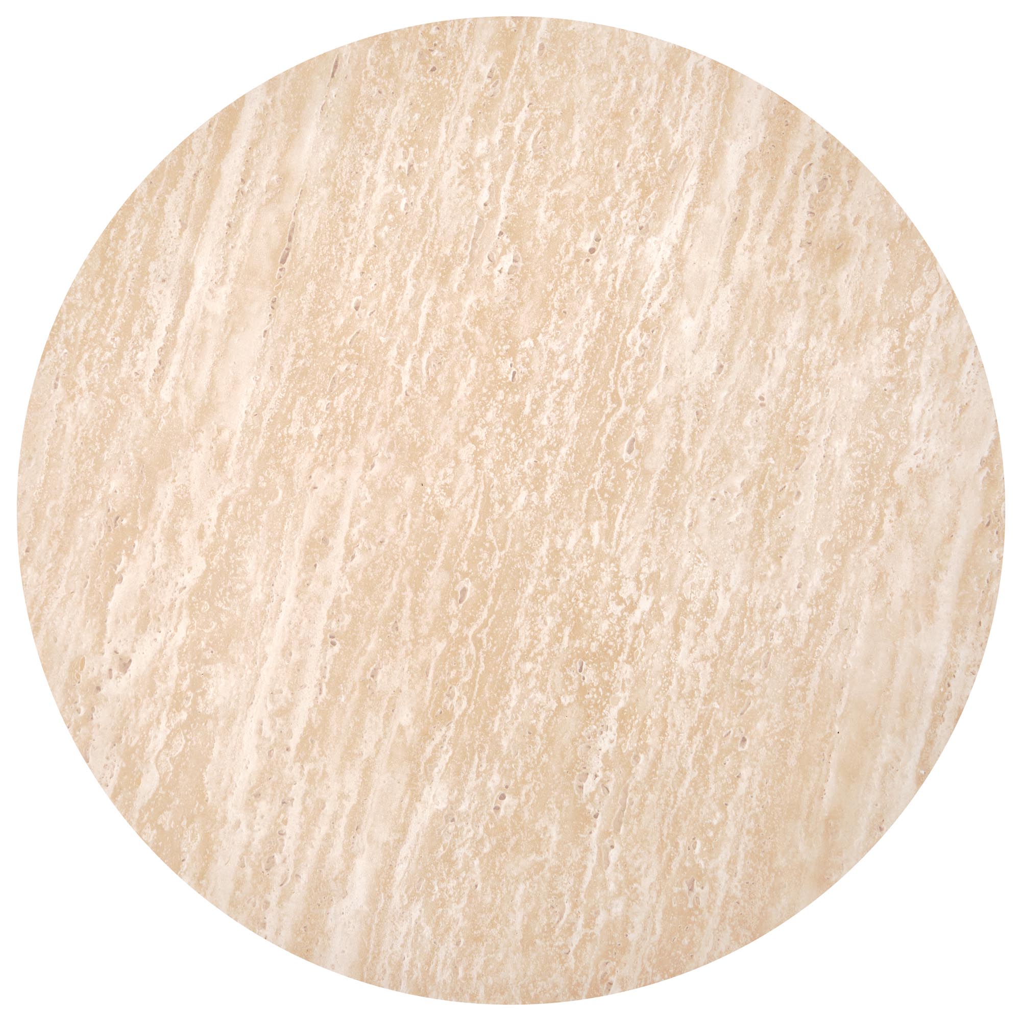 TRAVERTINO konferenčný stolík okrúhly,60/36cm, dyhovaná MDF, travertín