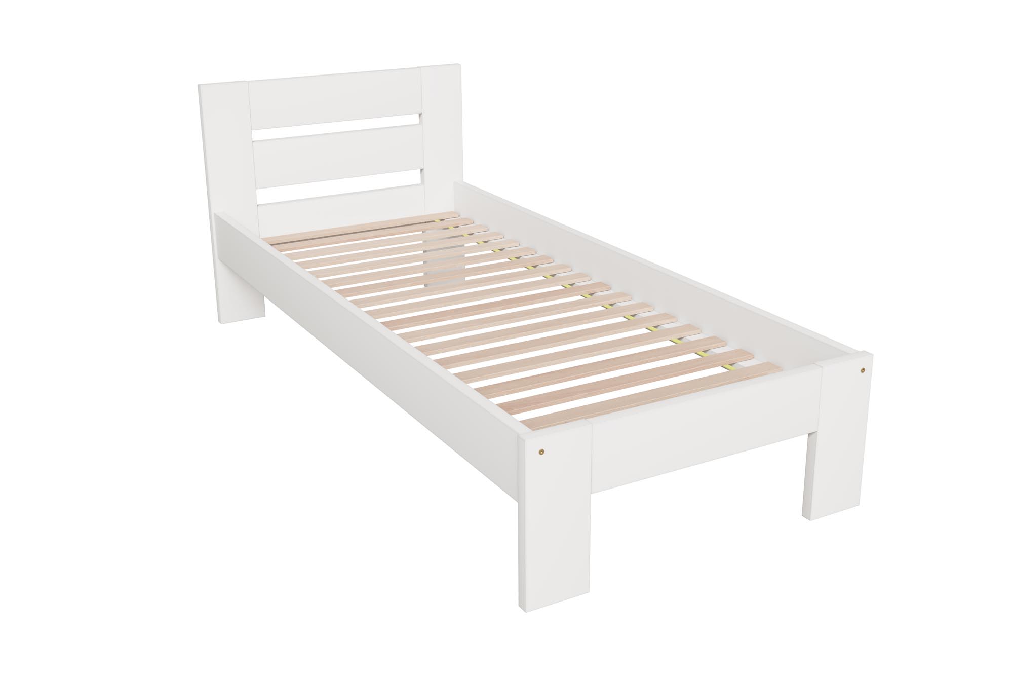 MATILDA 90cm posteľ, buk masív, biela