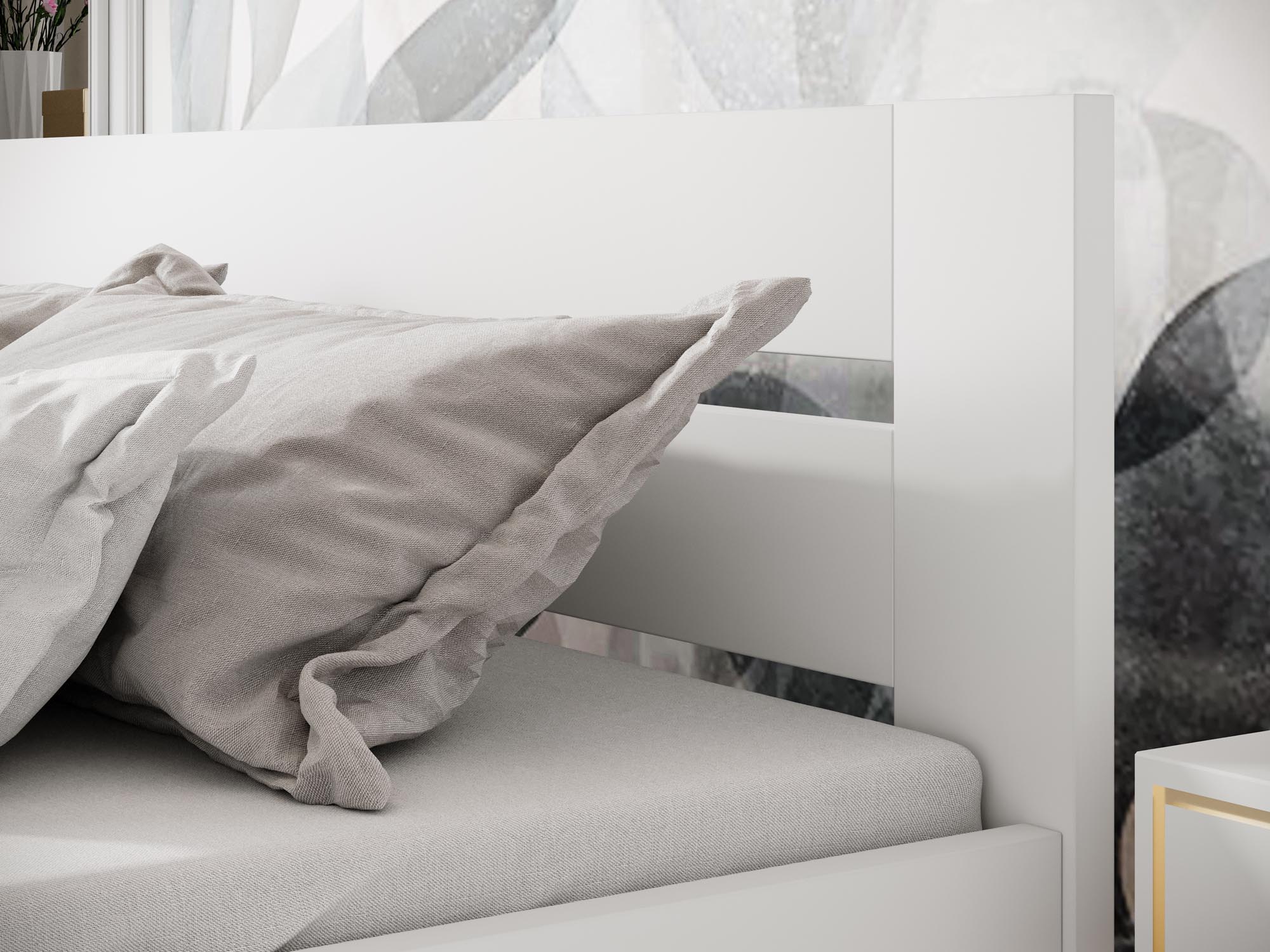 MATILDA 90cm posteľ, buk masív, biela