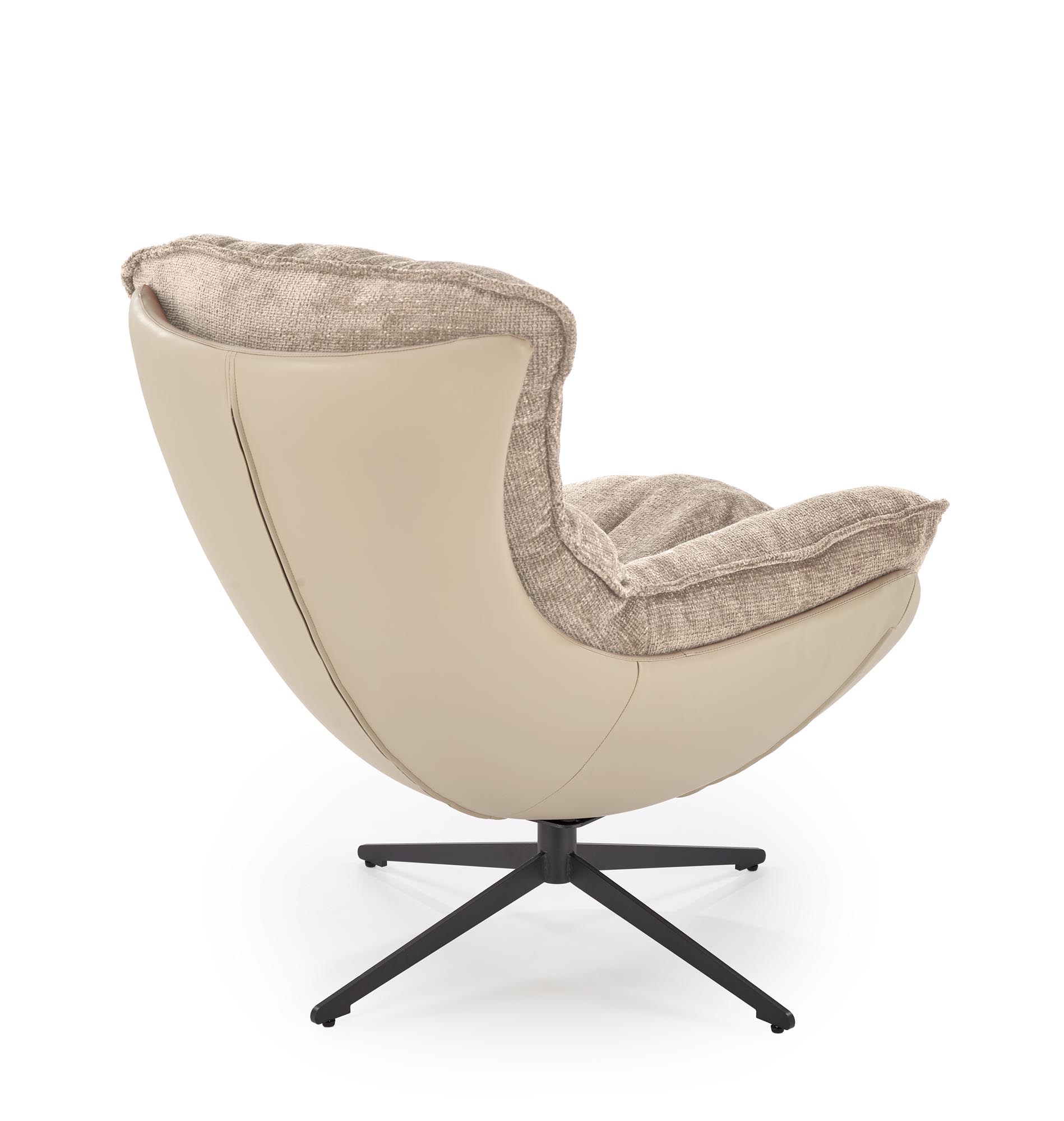 LOBSTER oddychové kreslo, ekokoža/ oceľ, béžová HAGA#30 / khaki