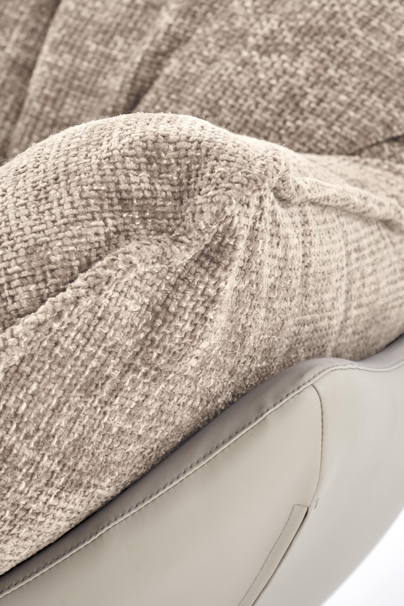 LOBSTER oddychové kreslo, ekokoža/ oceľ, béžová HAGA#30 / khaki