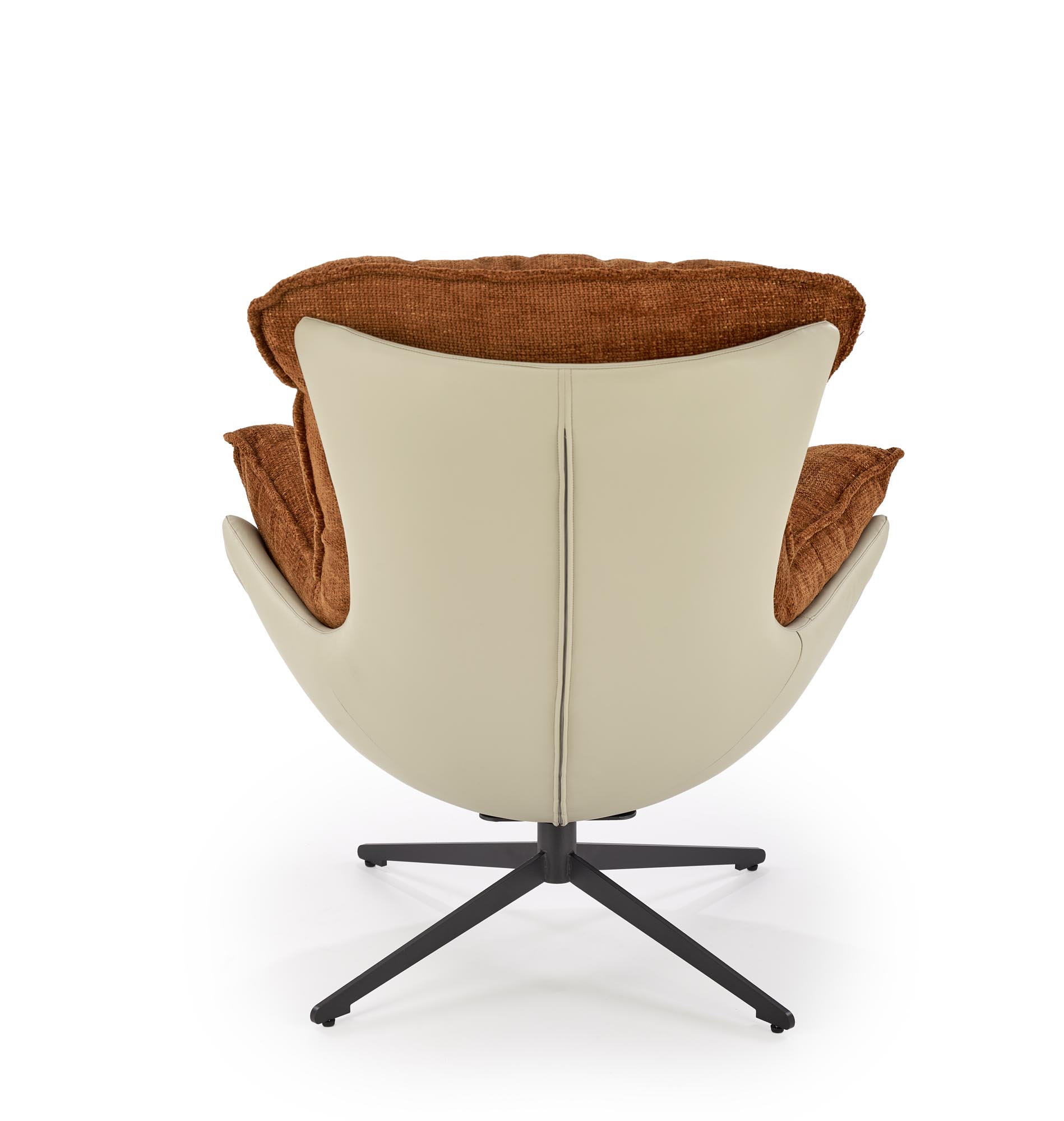 LOBSTER oddychové kreslo, ekokoža/ oceľ, škoricová HAGA#44 / khaki