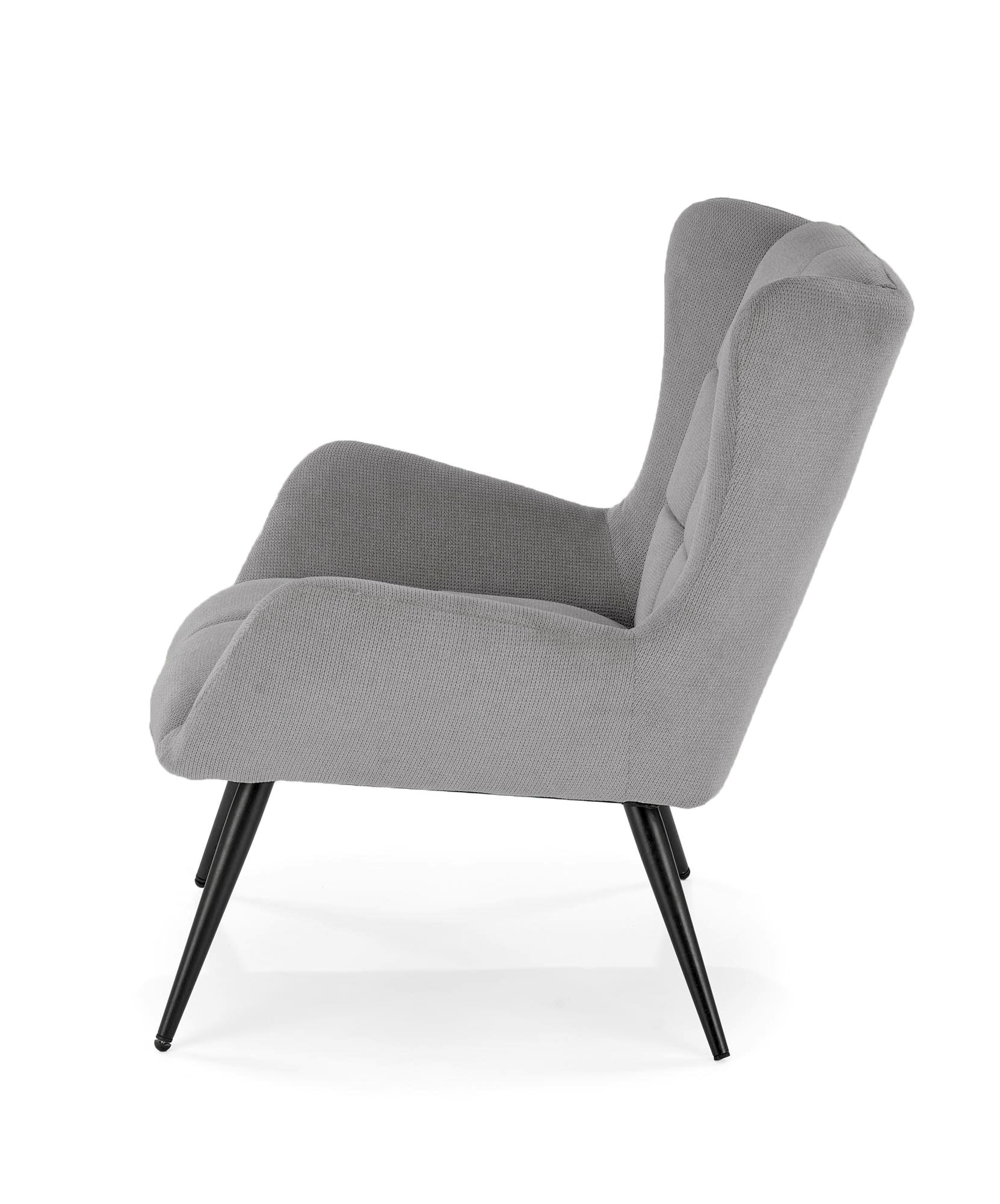 BYRON kreslo, látka VARDO#11/ oceľ, sivá/ čierna