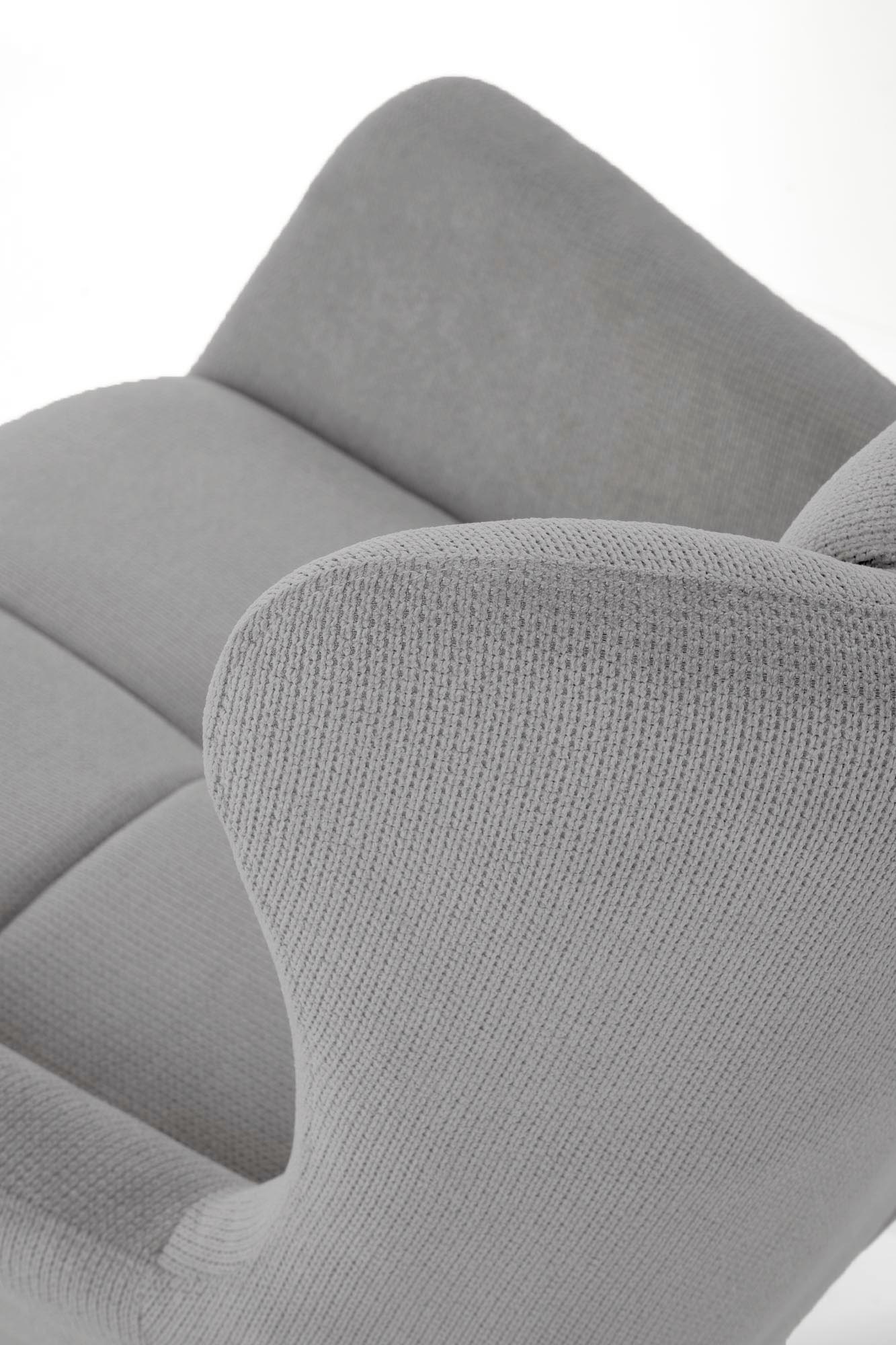 BYRON kreslo, látka VARDO#11/ oceľ, sivá/ čierna