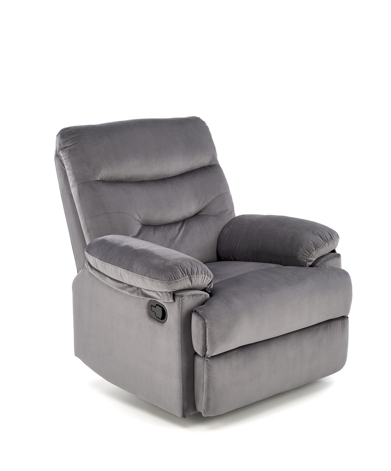 DRAGER kreslo rozkladacie , velvet/oceľ, sivá