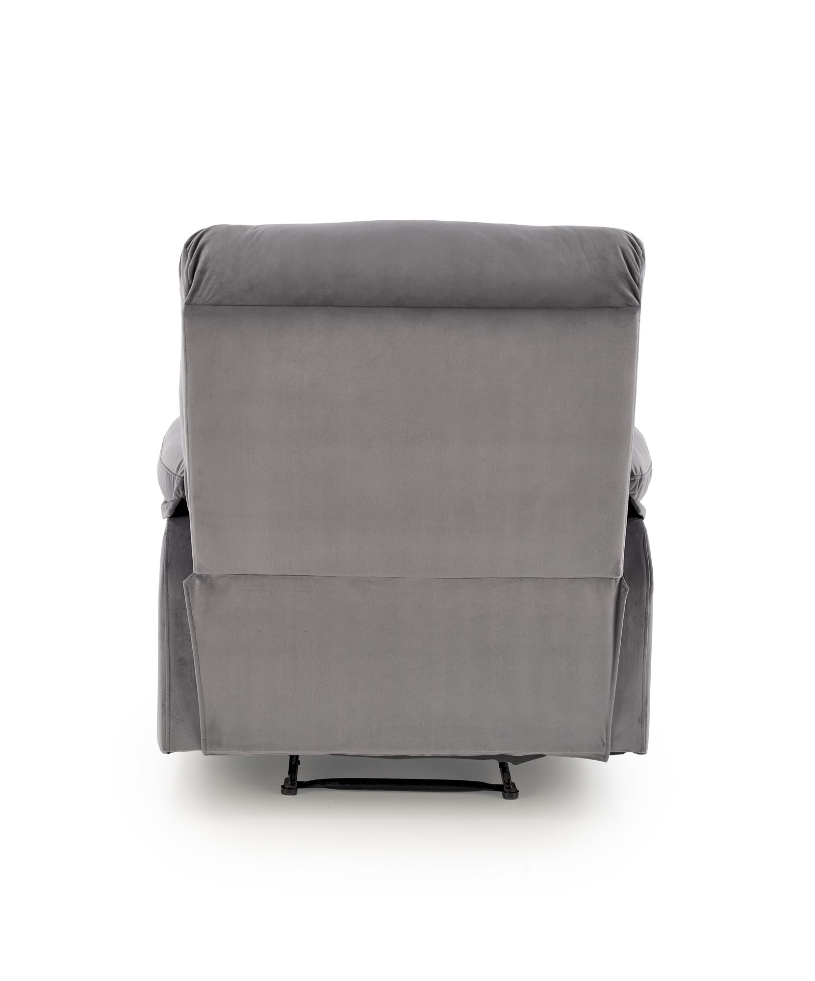 DRAGER kreslo rozkladacie , velvet/oceľ, sivá