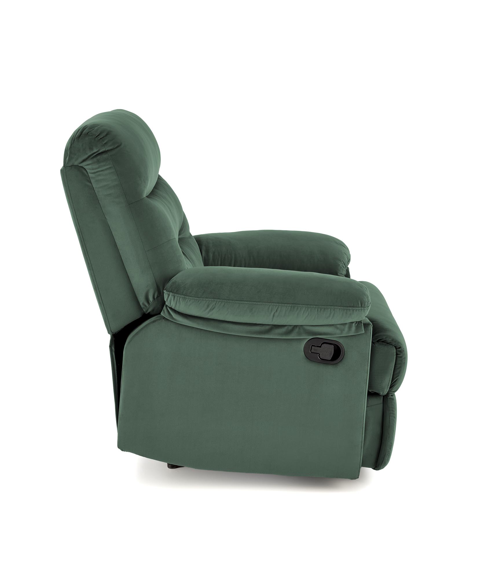 DRAGER kreslo rozkladacie , velvet/oceľ, tmavozelená