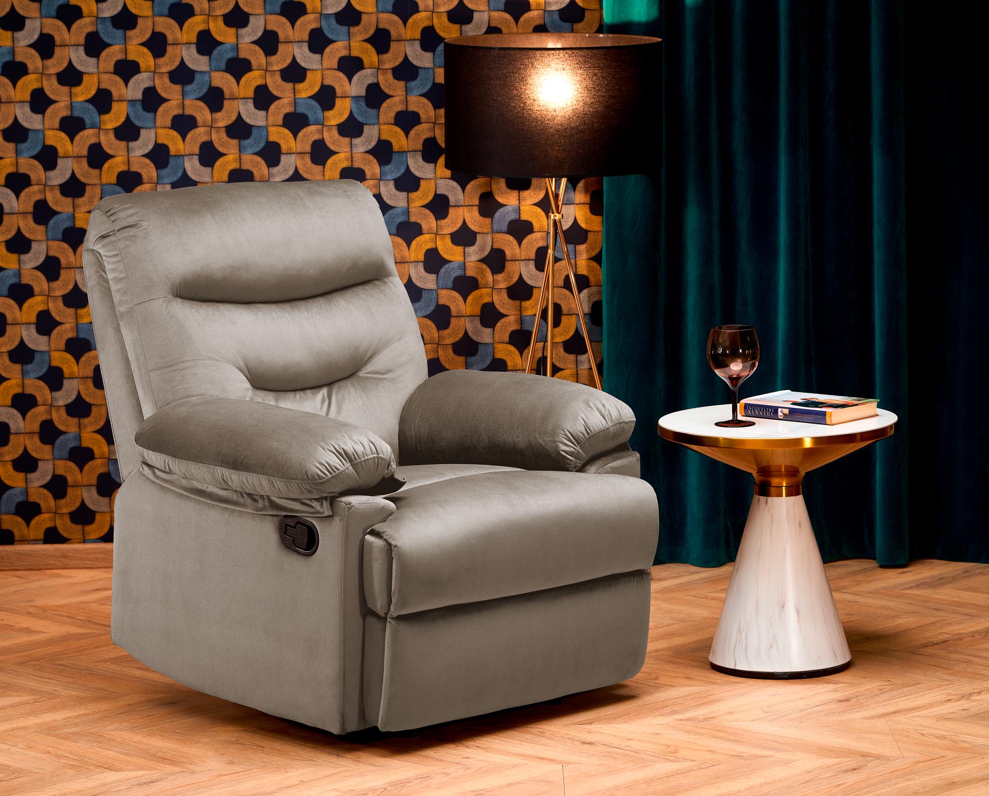 DRAGER kreslo rozkladacie , velvet/oceľ, béžová