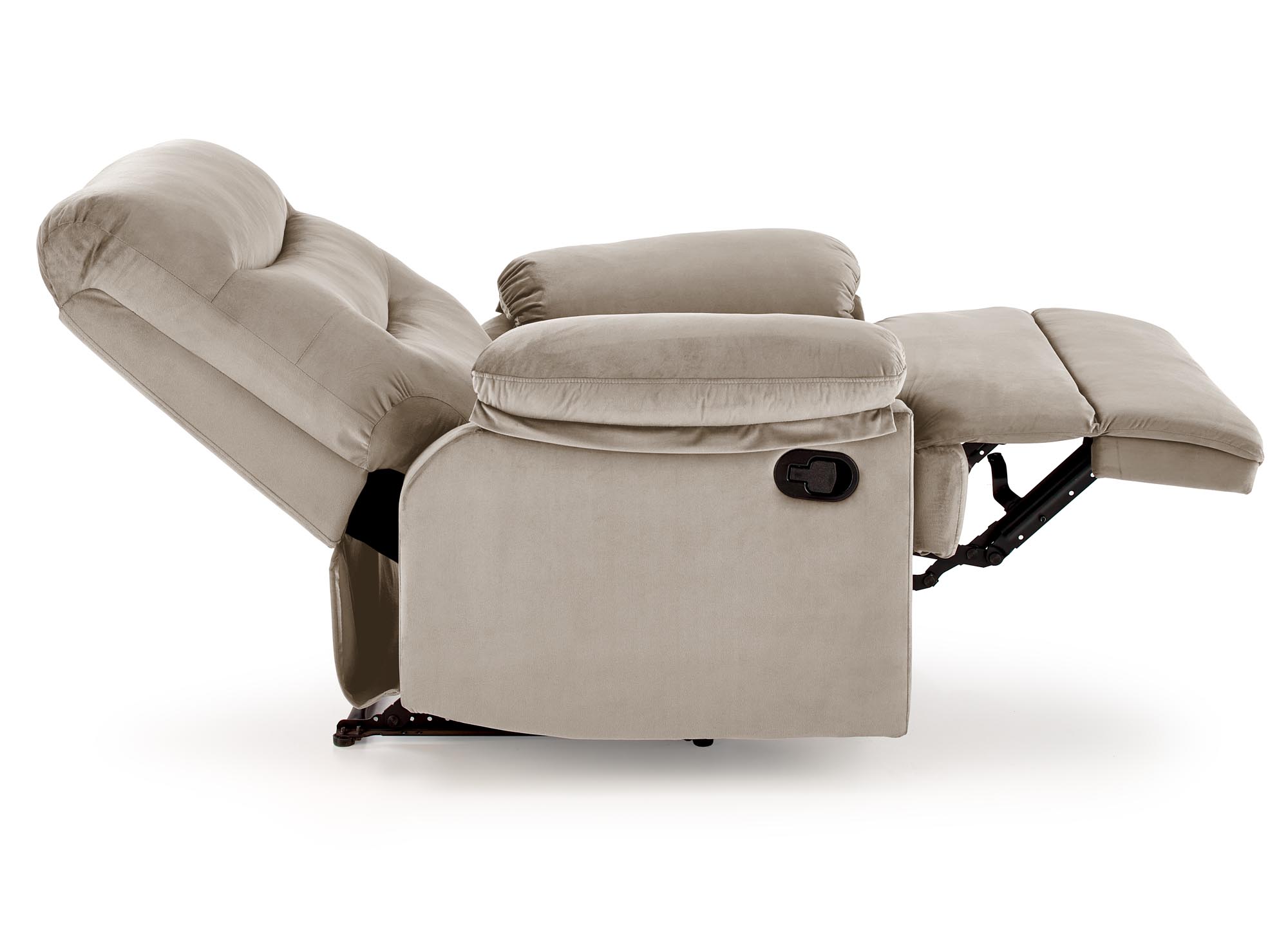 DRAGER kreslo rozkladacie , velvet/oceľ, béžová