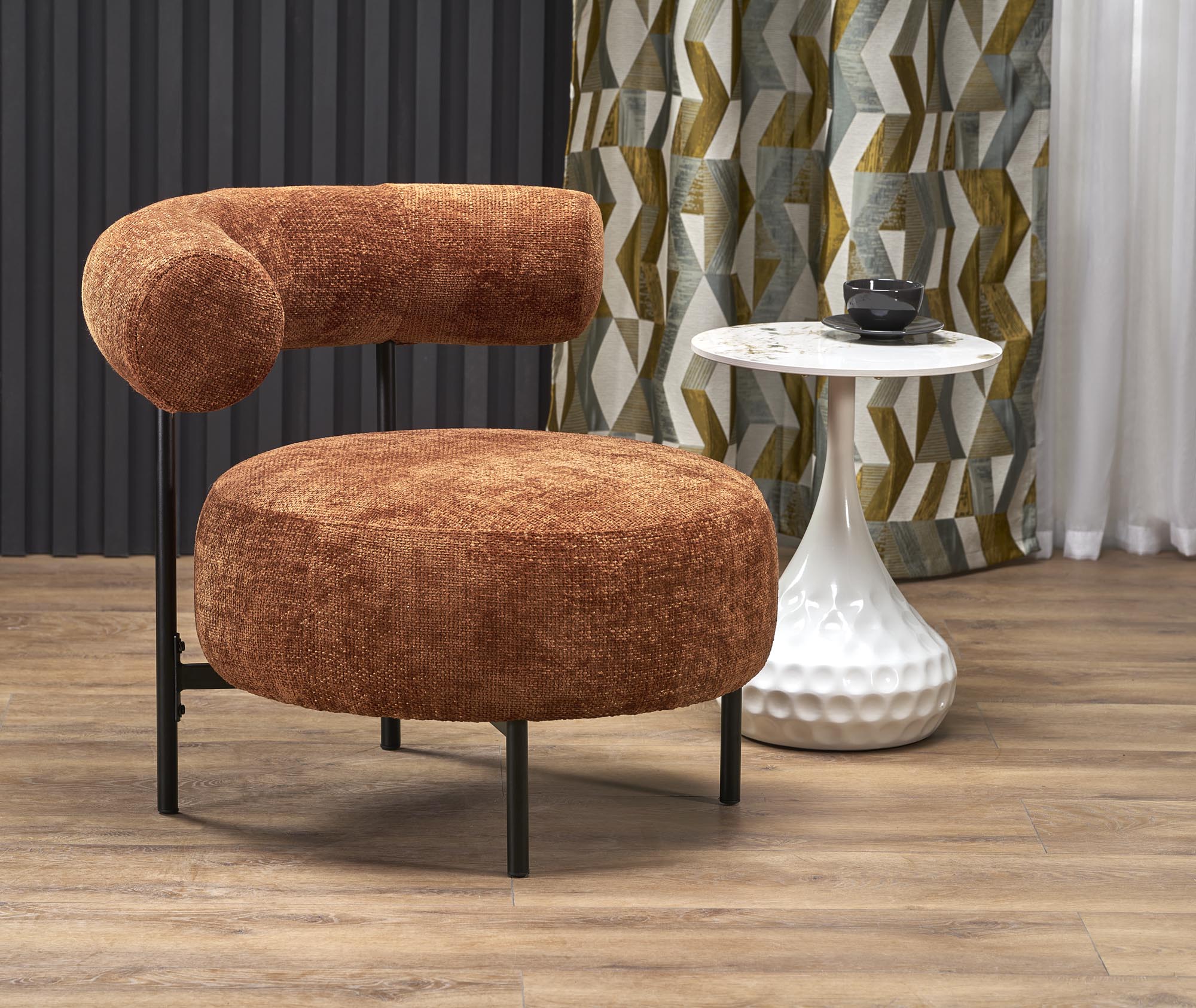 HAZARD kreslo, látka HAGA #44 škoricová