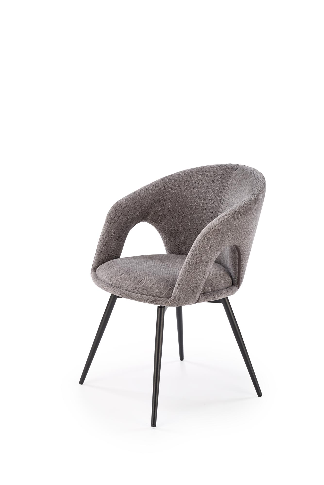 K550 jedálenská stolička otočná, látka ODIN#15, sivá