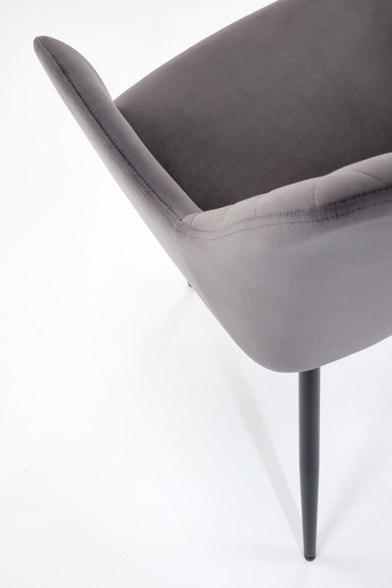 K558 jedálenská stolička, látka velvet, sivá