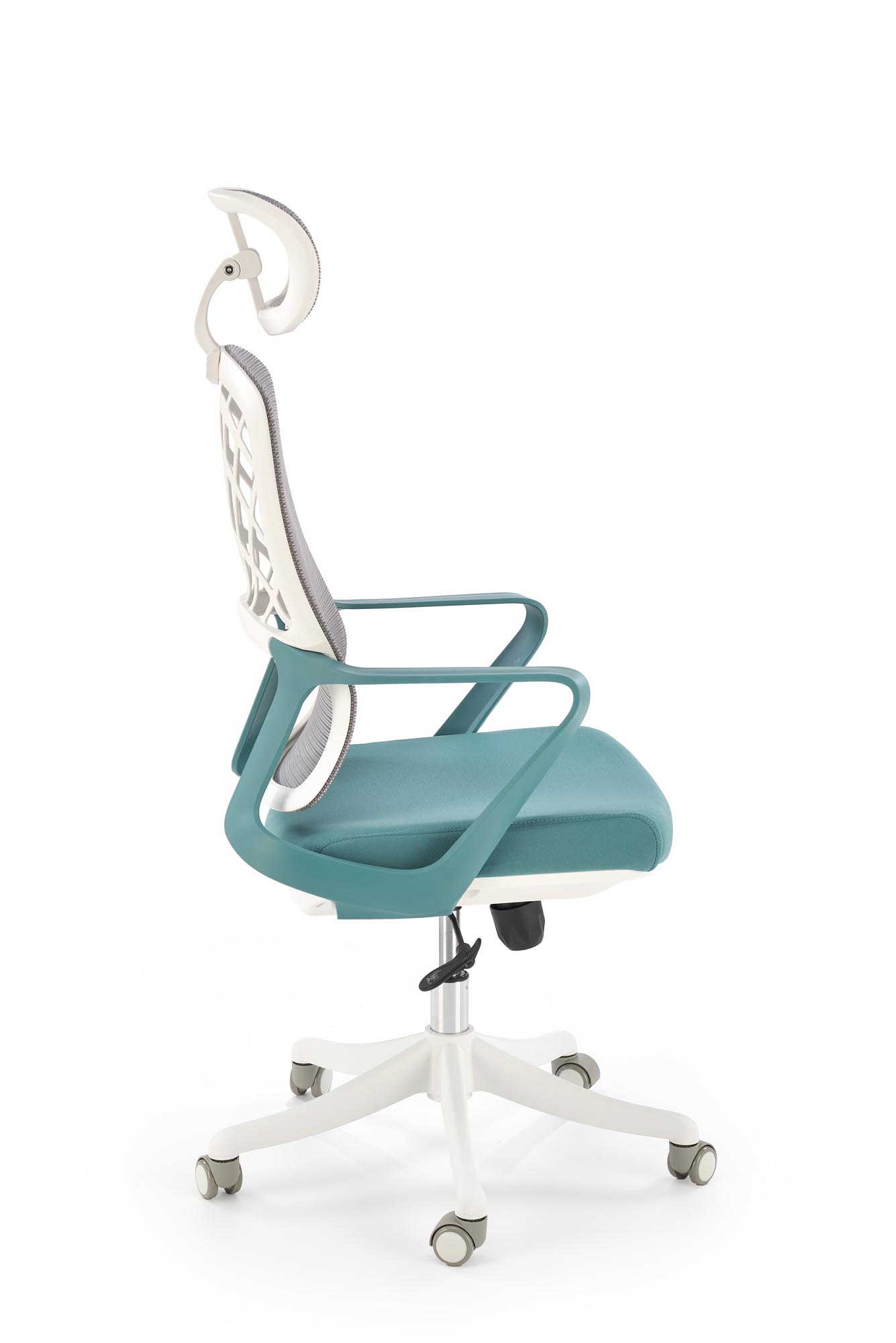 VESUVIO 2 kancelárske kreslo otočné s mechan.TILT,sieťovnina, tyrkysové/biele