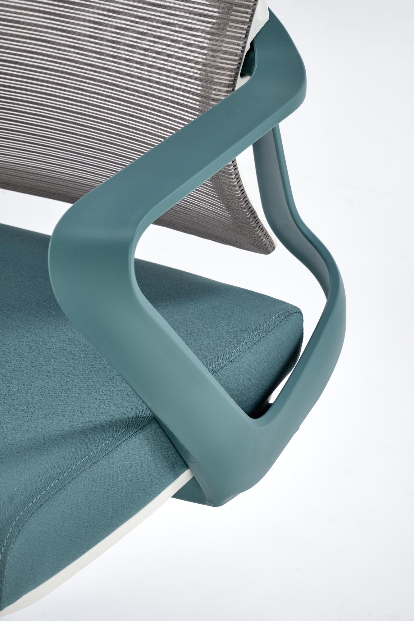 VESUVIO 2 kancelárske kreslo otočné s mechan.TILT,sieťovnina, tyrkysové/biele